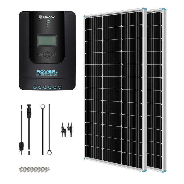 Renogy 200W 12V Solar Panel Starter Kit with 40A MPPT Charge Controller - Perfect for RV, Boat, Off-Grid Cabins & Emergency Power Backup