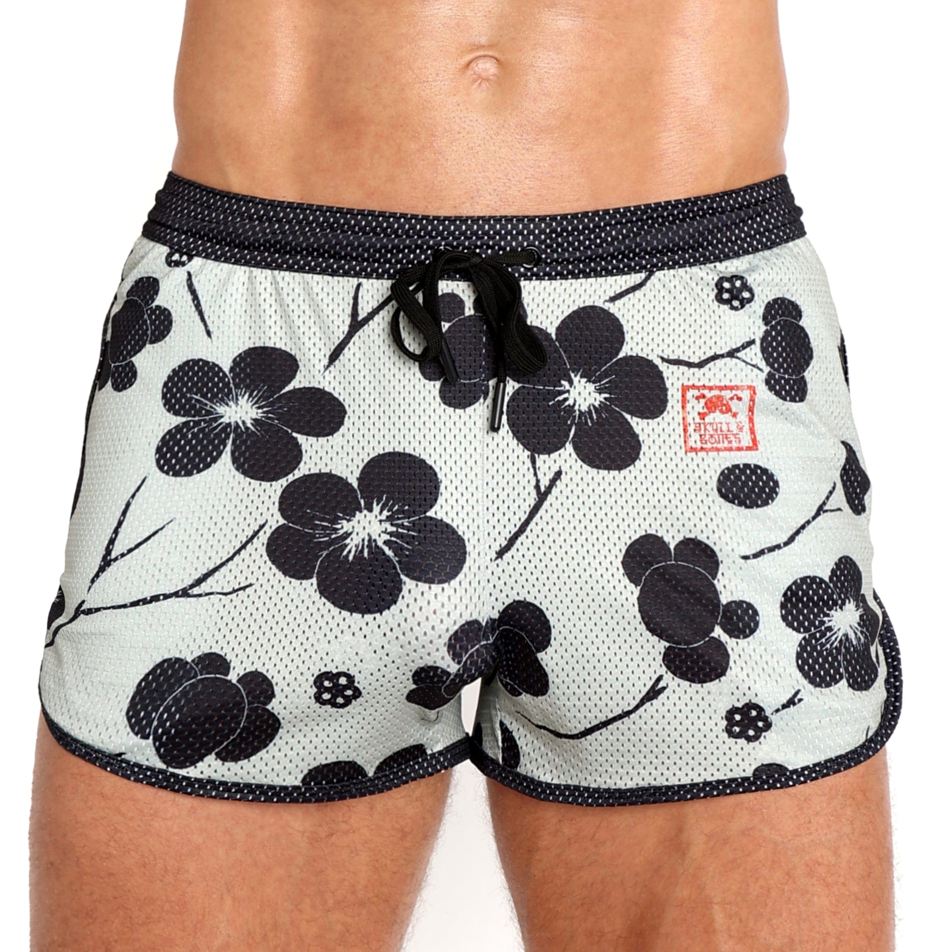 Japanese Floral Mesh Shorts - Breathable & Stylish Women's Summer Shorts for Casual Wear, Beach, and Yoga