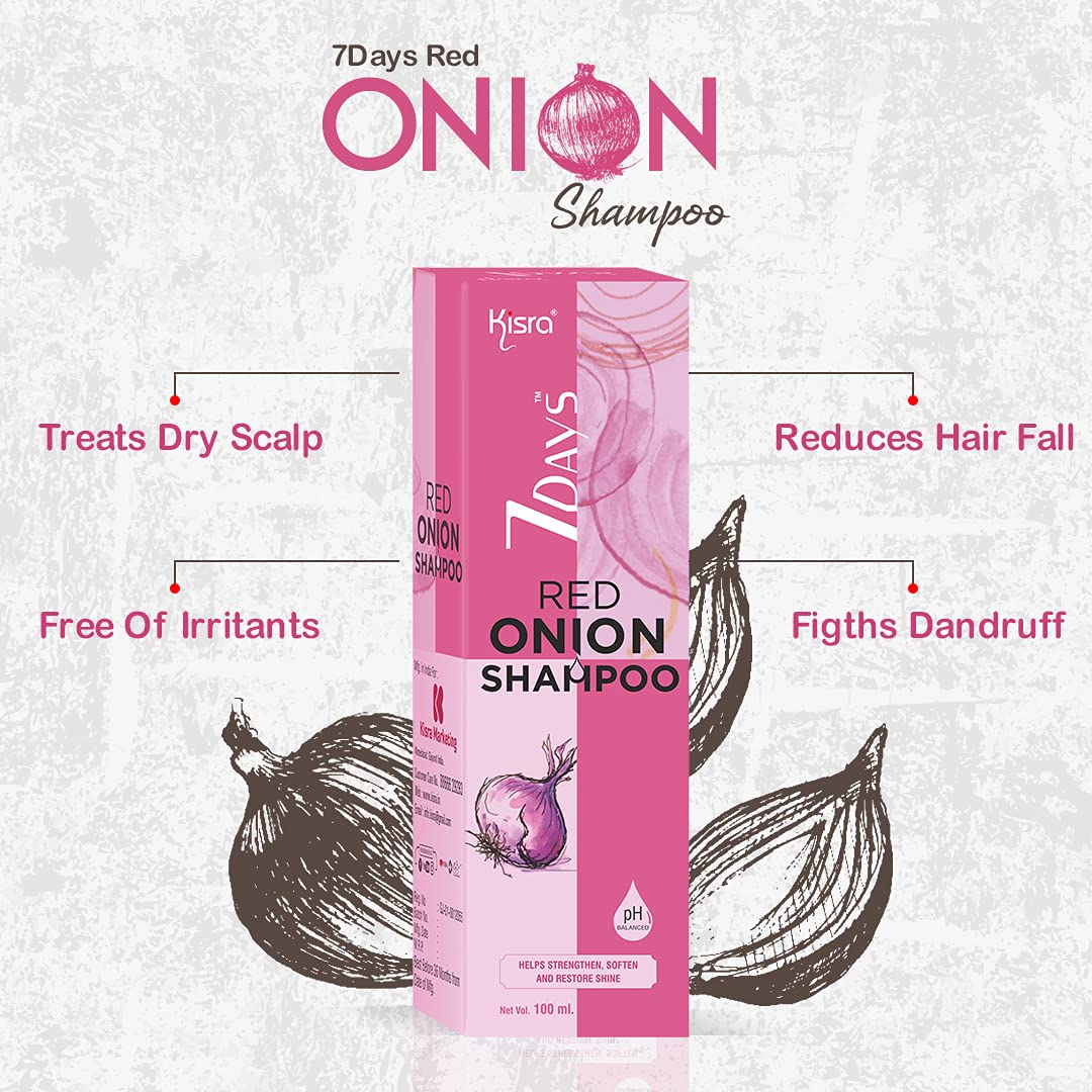 Kisra 7 Days Black Seed & Red Onion Hair Growth Oil & Shampoo Combo Set (100ml Each) - Ultimate Hair Care Kit for Thicker, Stronger Hair - Perfect for Daily Use & Scalp Treatment