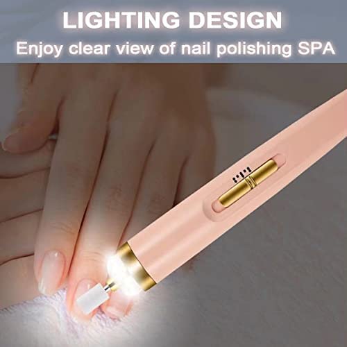Professional Electric Nail Drill Kit - Adjustable Speed USB Rechargeable Manicure & Pedicure Tool for Acrylic/Gel Nails, 5-in-1 Portable Nail File with Multiple Bits | Perfect for Home Salon, Nail Art & Professional Nail Technicians