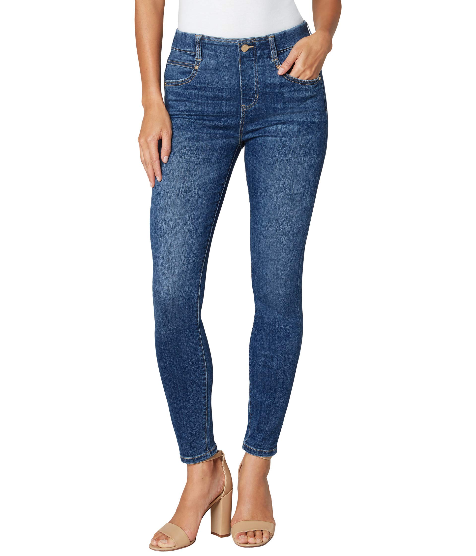 Liverpool Gia Glider Ankle Jeans for Women - High Waist Skinny Jeans with Stretch, Charleston Wash Denim | Perfect for Casual Wear, Date Night & Office Outfits