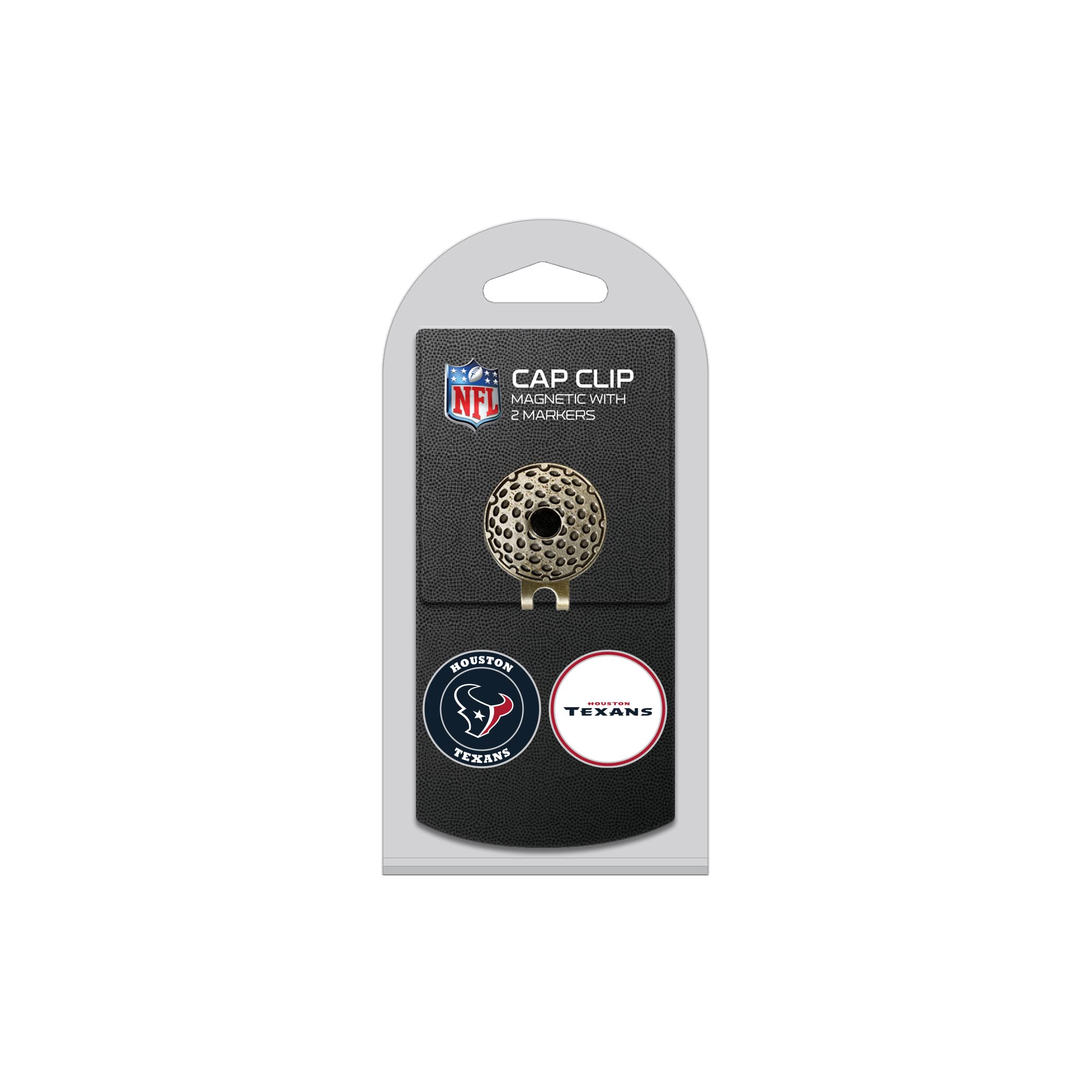 NFL Golf Cap Clip with 2 Removable Double-Sided Magnetic Ball Markers - Easy Hat Attachment for Golfers | Perfect for Golf Accessories, Sports Gifts & Game Day Fan Gear