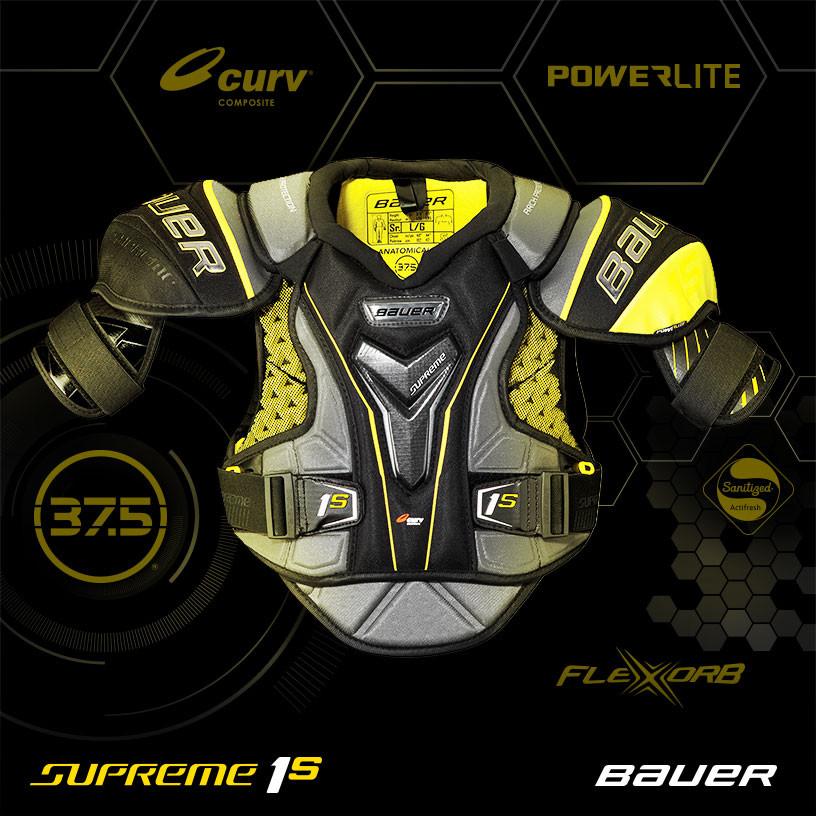 Bauer Supreme 1S Youth Hockey Shoulder Pads - Protective Gear for Ice Hockey Players - Perfect for Youth Games & Practice Sessions