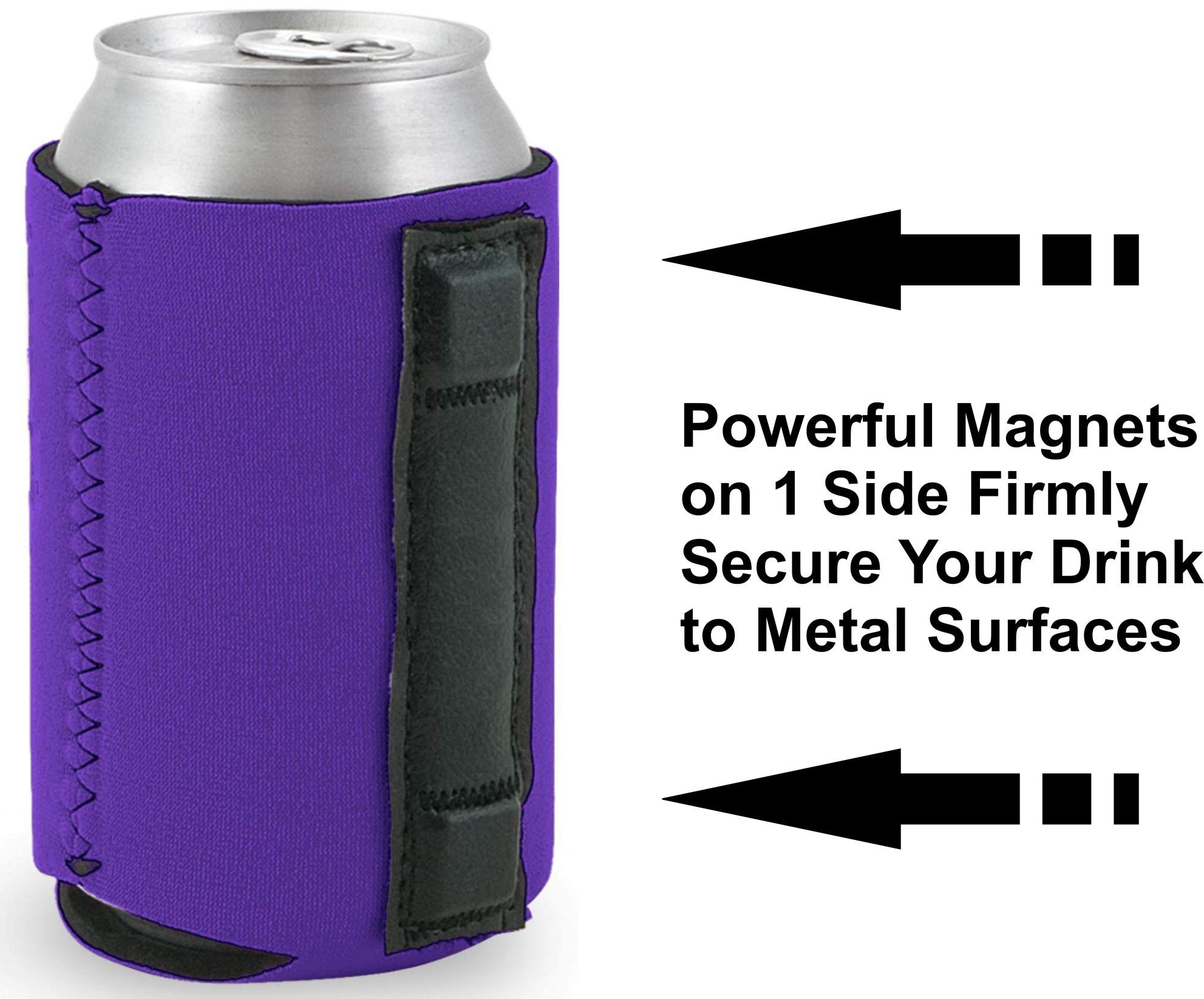 F Bomb Magnetic Can Cooler - Insulated Beer Can Holder for Cans & Bottles (Purple, 1 Pack) - Perfect for Pool Parties, BBQs & Outdoor Adventures
