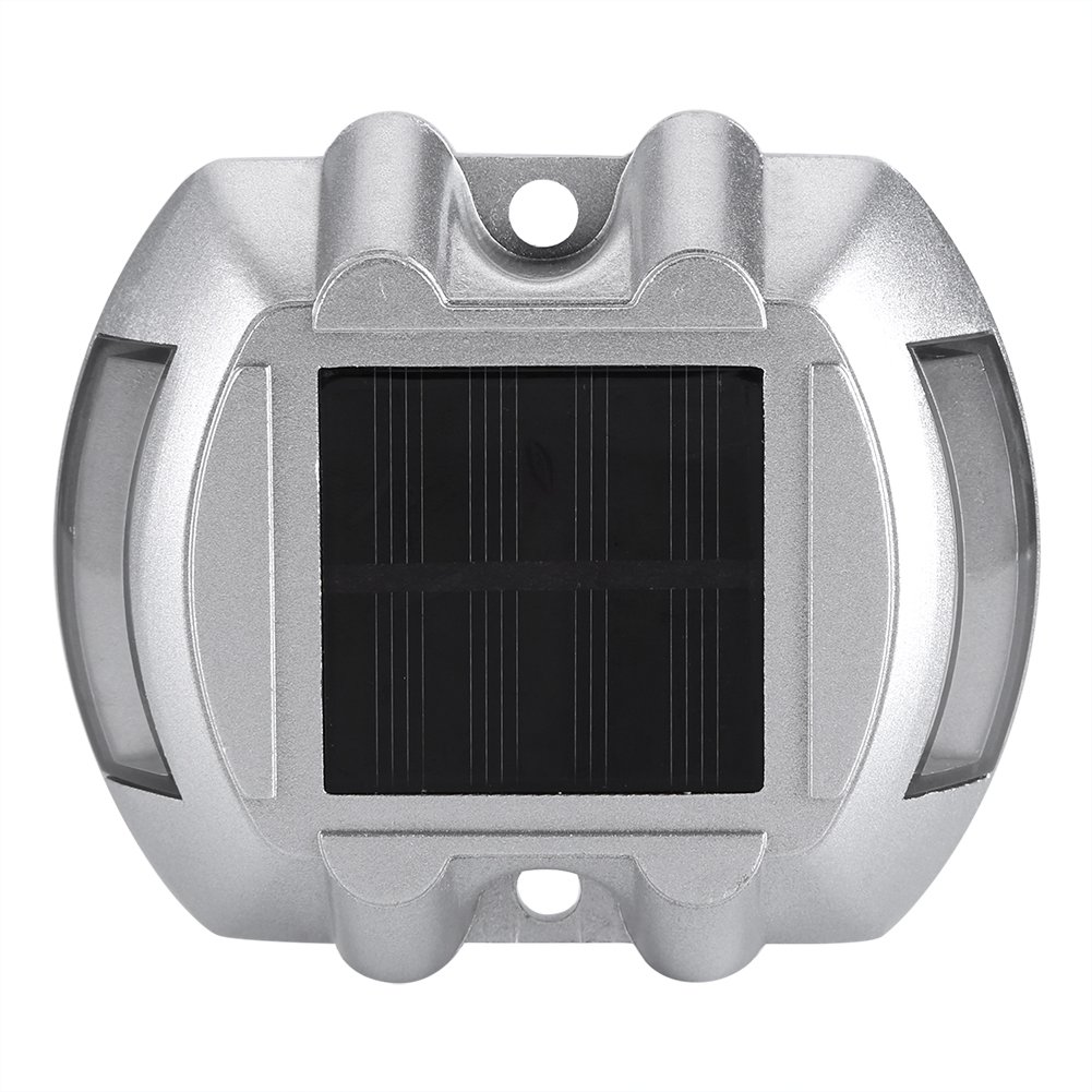 4.3 3.7 0.9 Inch LED Outdoor Pathway Lights - Solar Powered Road Lamps for Driveway, Yard, Park & Lawn Decoration (Blue Flashing) - Perfect for Garden Lighting, Walkway Safety & Landscape Illumination