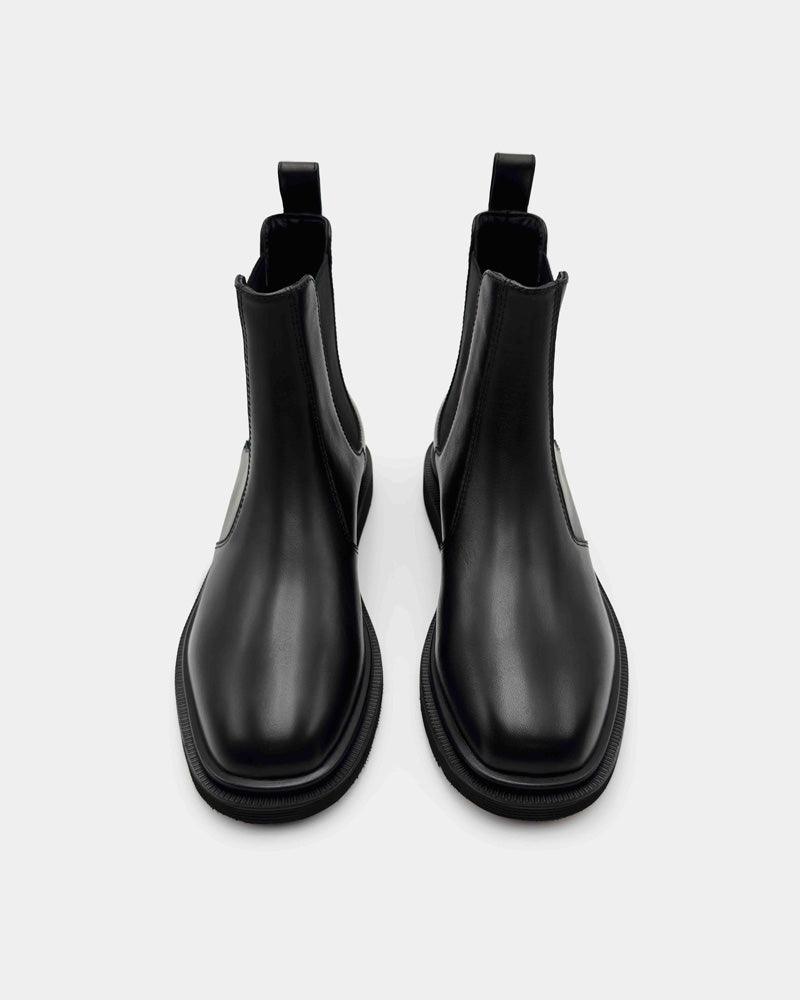 Premium Black Brushed Leather Chelsea Boots for Men - Waterproof Ankle Boots with Elastic Side Gussets - Perfect for Casual Wear, Office & Outdoor Activities