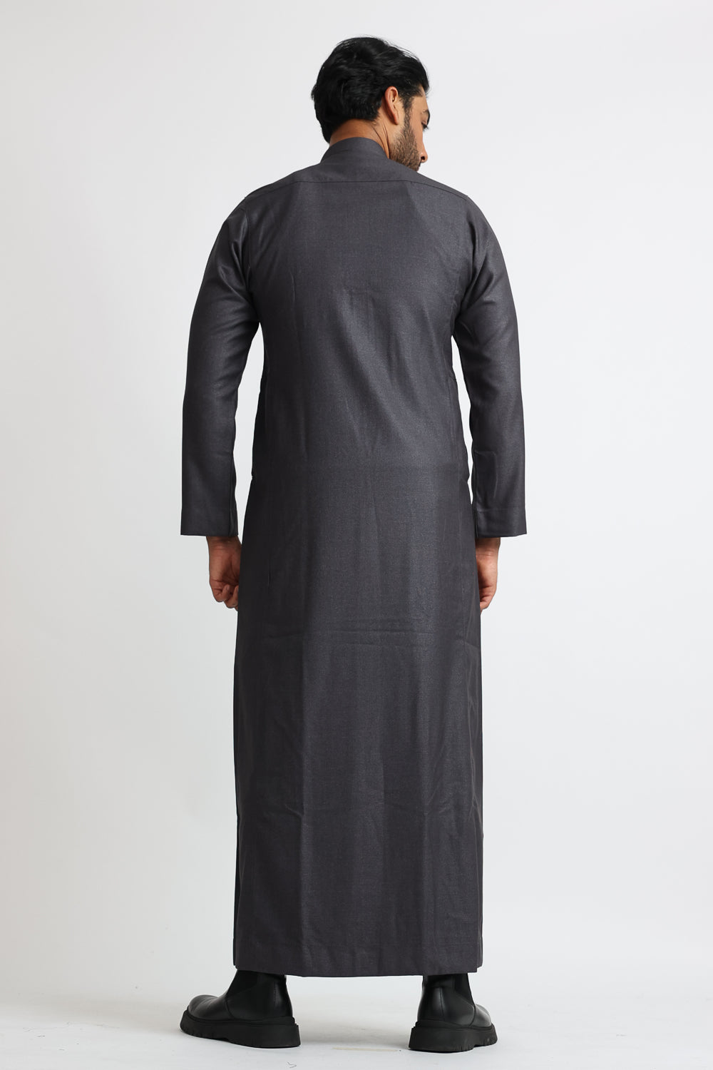 Premium Nappa Grey Winter Thobe for Men - Soft & Warm Islamic Robe - Perfect for Prayer, Holidays & Cold Weather Comfort