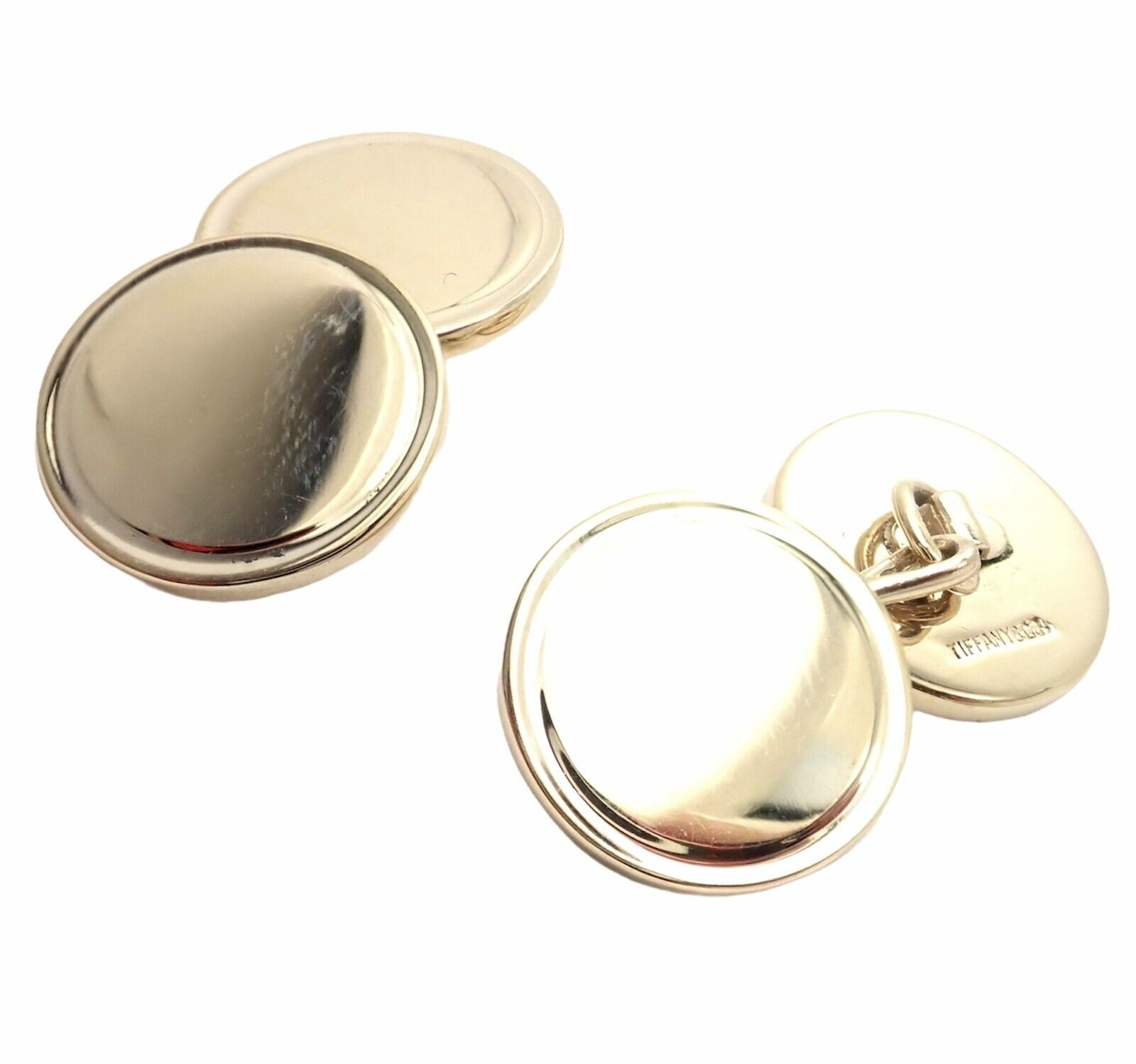 Authentic Tiffany & Co. 14k Yellow Gold Men's Cufflinks & Tuxedo Buttons Set - Perfect for Weddings, Formal Events & Business Attire