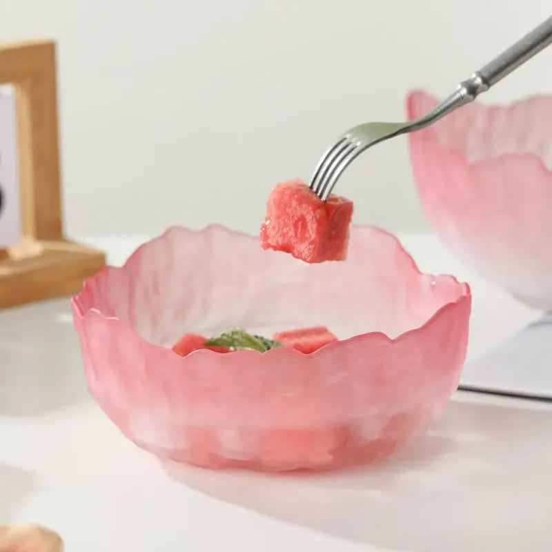 Lulu Frosted Glass Dessert Bowl Set - Elegant Serving Dishes for Ice Cream, Pudding & Fruit - Perfect for Parties, Dessert Bars & Home Entertaining