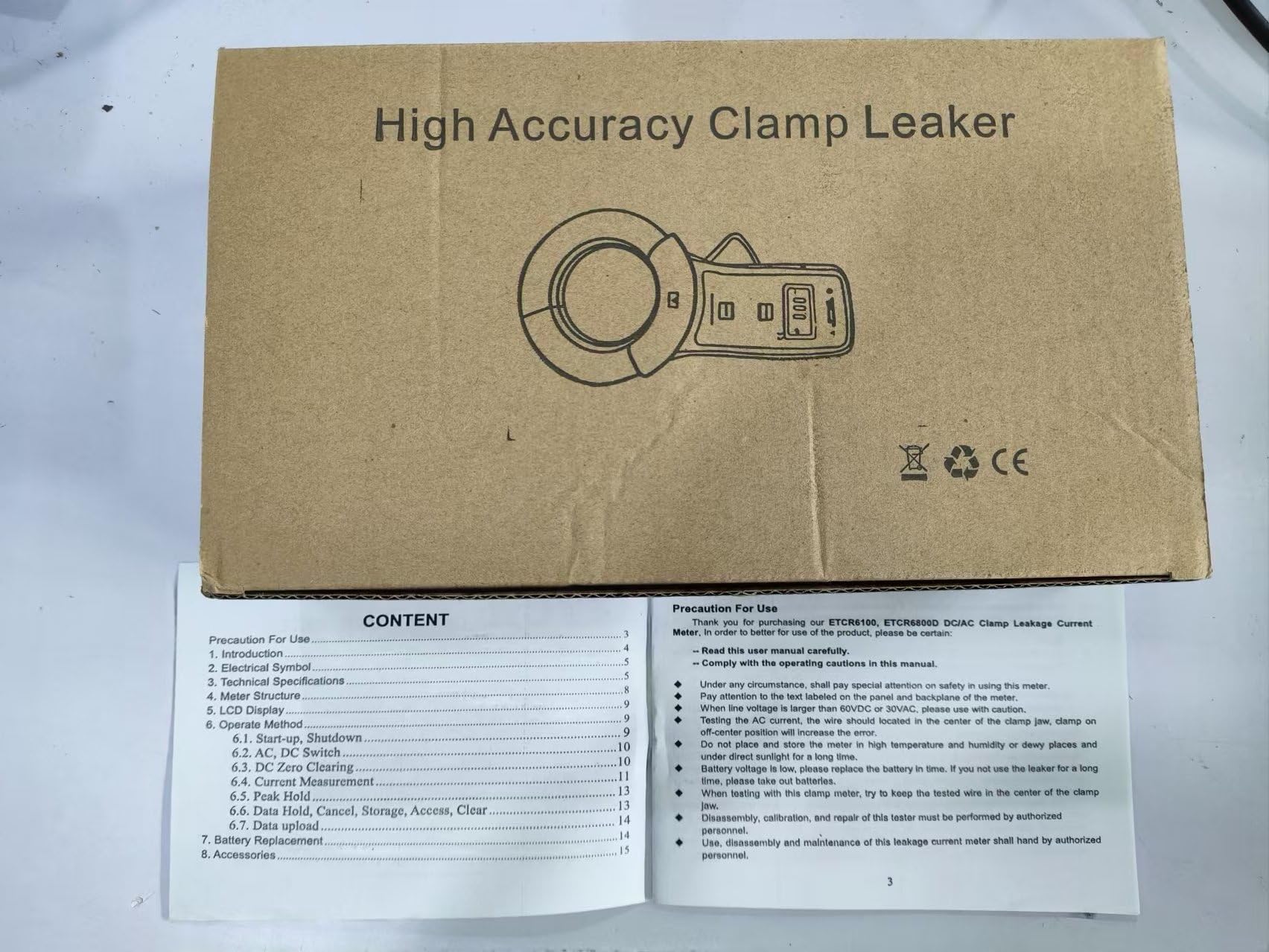 ETCR6640 Digital Clamp Leakage Current Meter - High Accuracy AC Leakage Tester for Electrical Safety Testing | Perfect for HVAC, Industrial Equipment & Home Appliance Maintenance