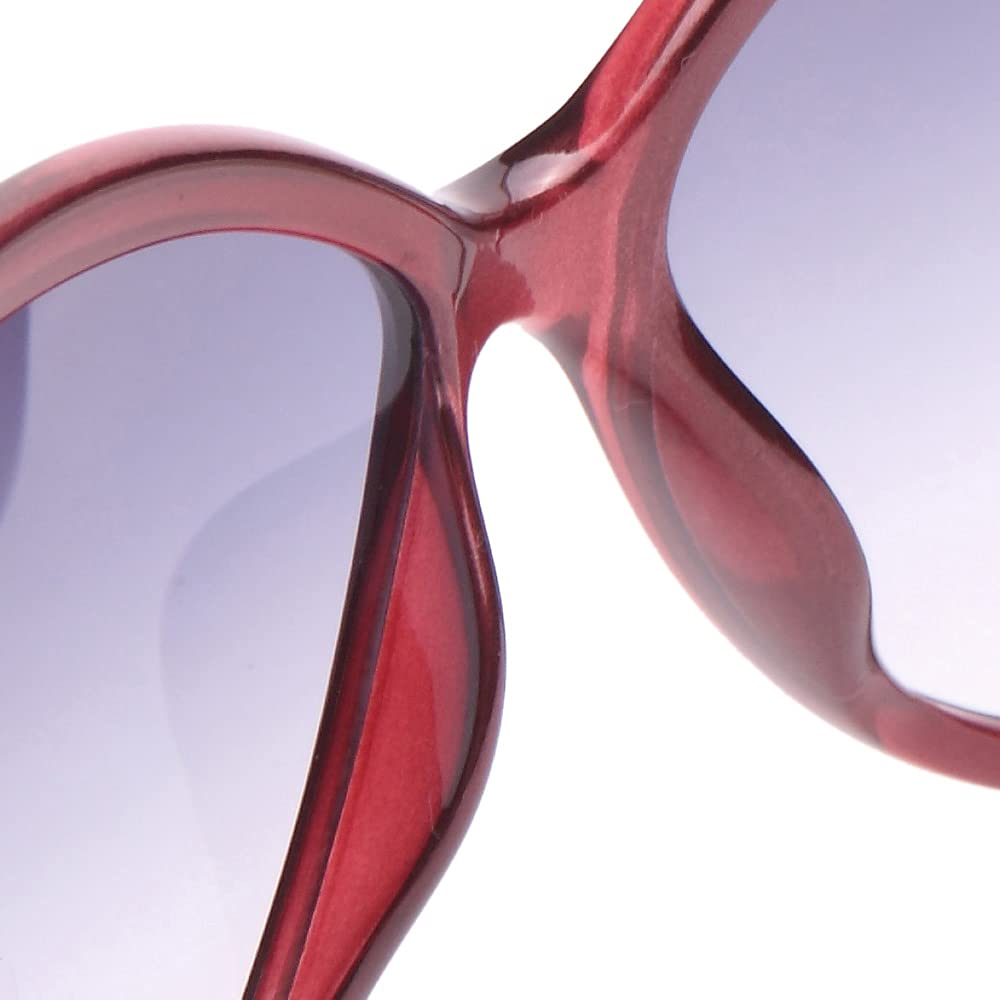 Dasein Oversized Sunglasses for Women - Fashionable Summer Sunglasses with UV Protection - Perfect for Beach, Driving, and Outdoor Activities (U027 Red)