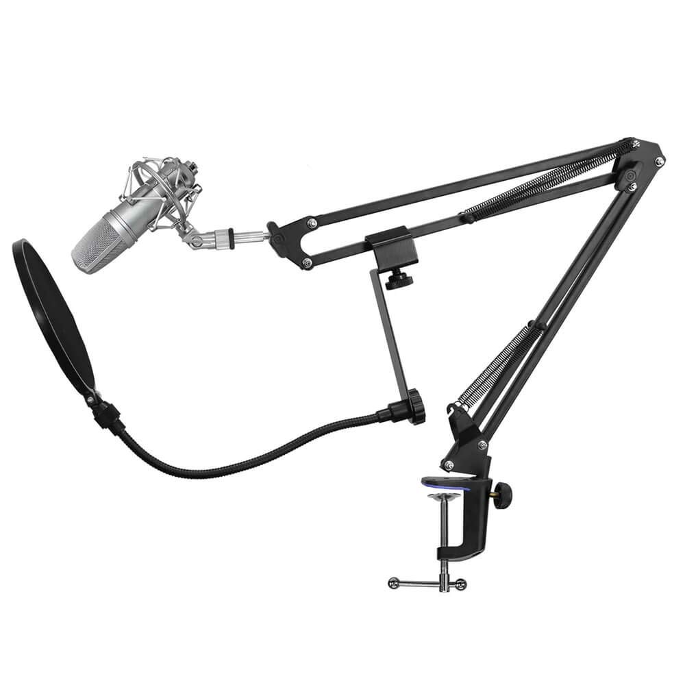 Professional USB Condenser Microphone Kit - UM3PKG by Technical Pro | Studio Recording, Podcasting, Live Streaming & Voice Overs | Includes Mic, Stand & Accessories