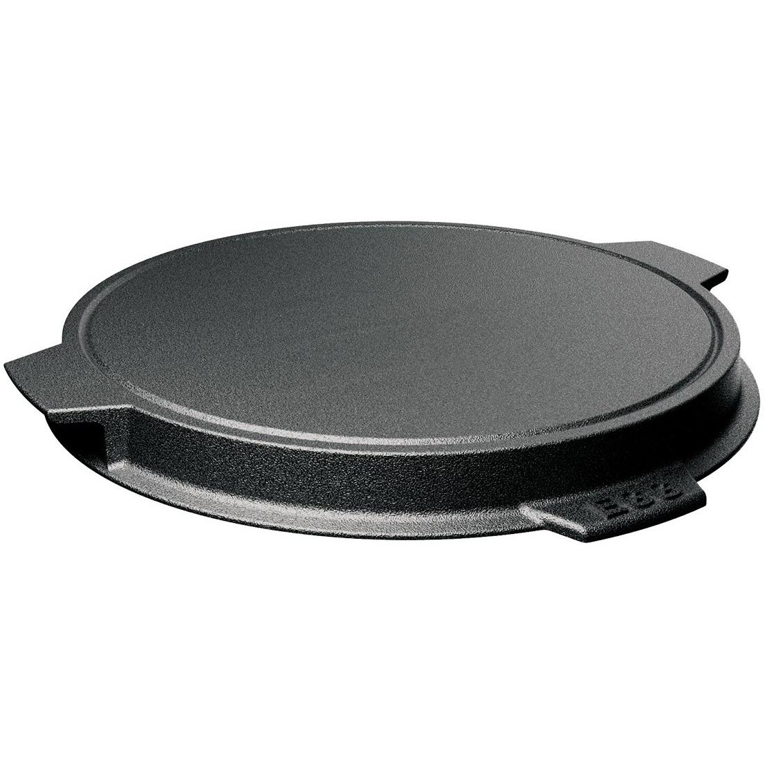 Big Green Egg 10.5 Inch Cast Iron Plancha Griddle - Premium Grill Accessory for Outdoor Cooking, BBQ & Camping - Perfect for Seared Meats, Vegetables & Breakfast Foods (Model 120137)