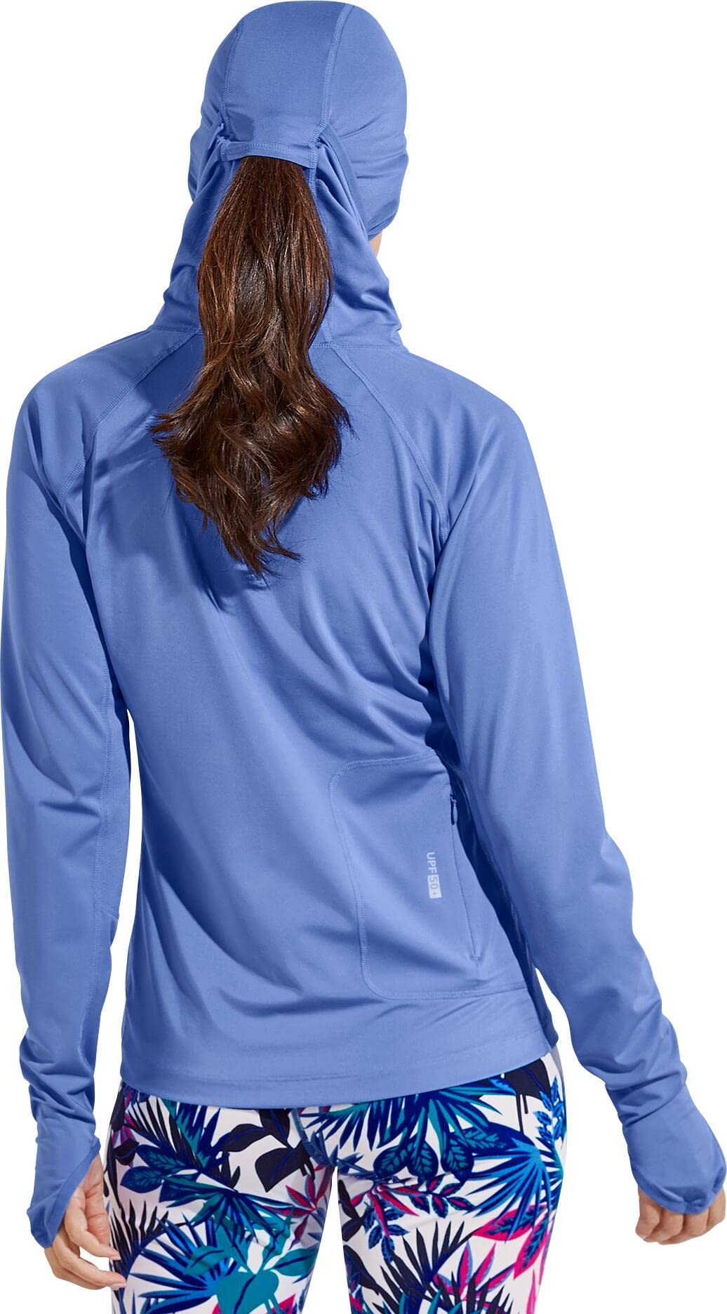 Coolibar UPF 50+ Women's Paros Sailing Hoodie - Sun Protective Long Sleeve Shirt for Outdoor Activities, Beach, Boating & Hiking | Lightweight UV Protection Clothing