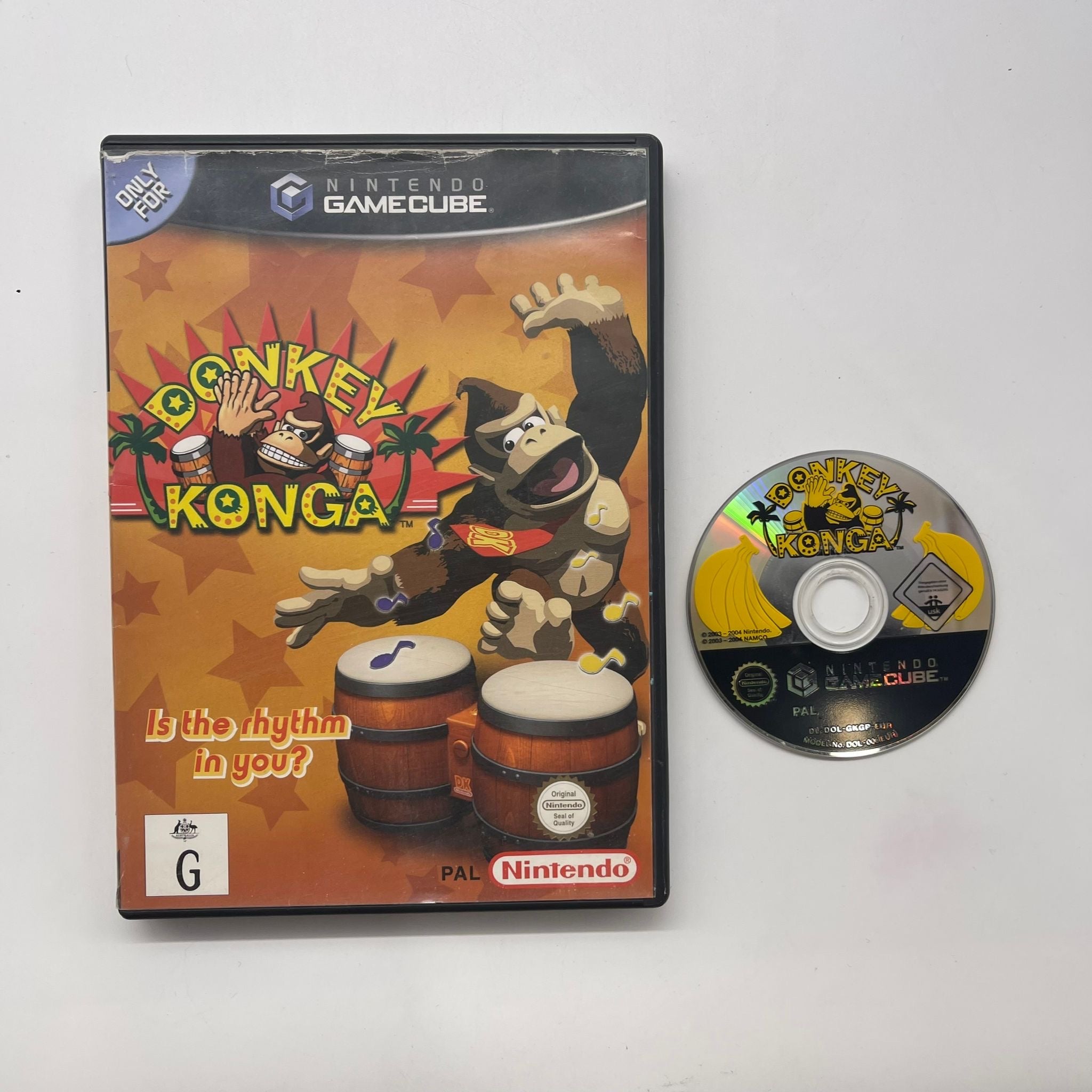 Donkey Konga Bongo Drums Game for Nintendo GameCube - PAL Version | Fun Party & Family Gaming Experience