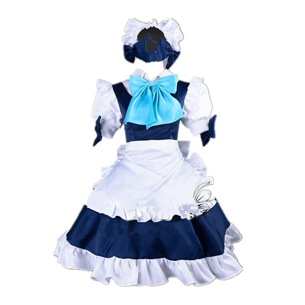 Anime Izayoi Sakuya Cosplay Costume - Christmas Halloween Party Dress for Anime Conventions & Themed Events | Perfect for Cosplay Enthusiasts & Festival Celebrations