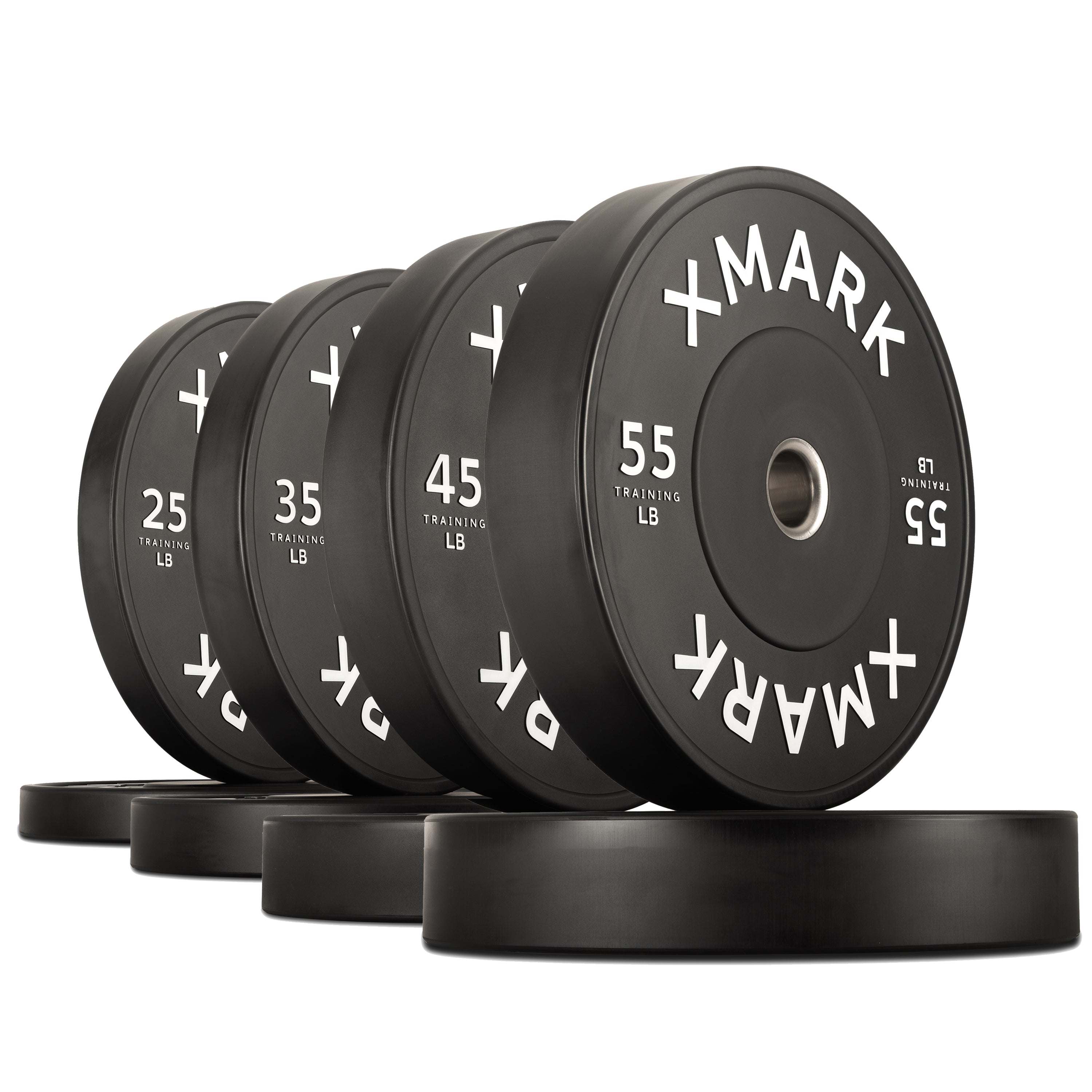 Premium Commercial Black Bumper Plates (LB) - Olympic Weightlifting Plates for CrossFit, Home Gym & Strength Training
