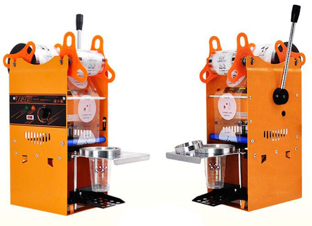 TOPCHANCES 300W Electric Cup Sealer Machine for Boba Tea, Juice & Drinks - 300-500 Cups/Hr, 220V/50Hz - Perfect for Bubble Tea Shops, Cafes & Takeout Businesses
