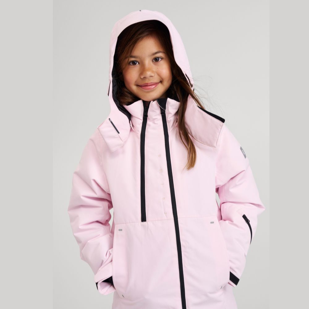 Reima Perille Girls Ski Jacket - Waterproof Winter Coat for Kids, Pale Rose - Warm Snow Jacket for Skiing, Snowboarding & Outdoor Activities