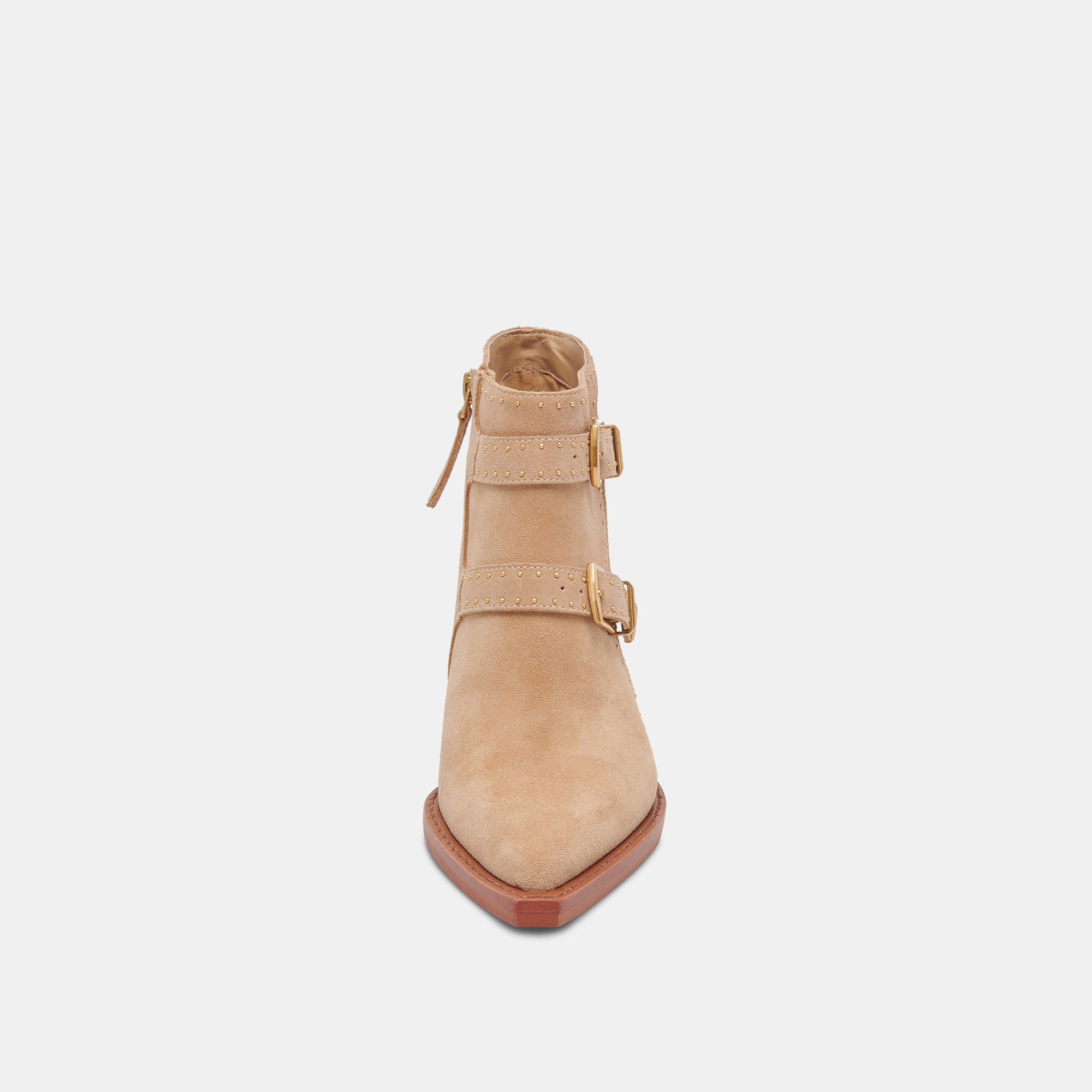 RONNIE BOOTIES CAMEL SUEDE - Women's Ankle Boots, Comfortable & Stylish Suede Booties for Fall/Winter Fashion, Perfect for Office, Dating & Casual Outings