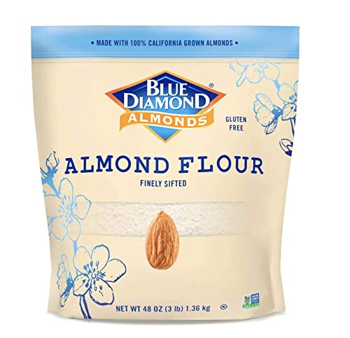 Blue Diamond Almond Flour - Gluten Free, Blanched, Finely Sifted, 48 oz (3 lbs) | Keto, Paleo & Baking Friendly | Perfect for Cookies, Cakes & Breads