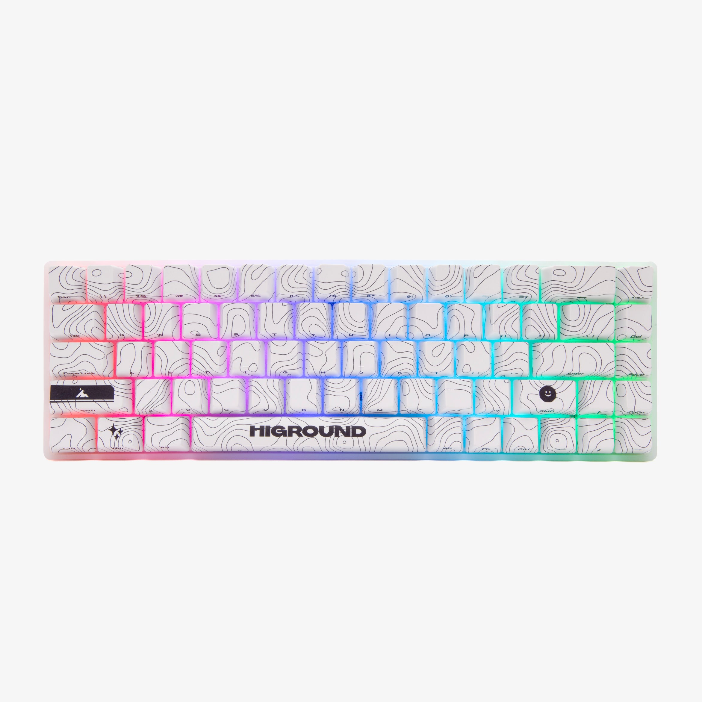 Higround Basecamp 65% Mechanical Gaming Keyboard - Snowstone White | Compact 65% Layout with RGB Backlighting | Perfect for Esports, Streaming & Office Work