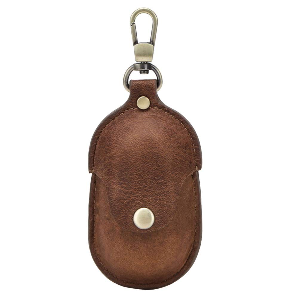 Samsung Buds Pro/2/Live Leather Shockproof Protective Case with Carabiner Keychain - Durable Brown Cover for Wireless Earbuds | Perfect for Travel, Gym & Outdoor Activities