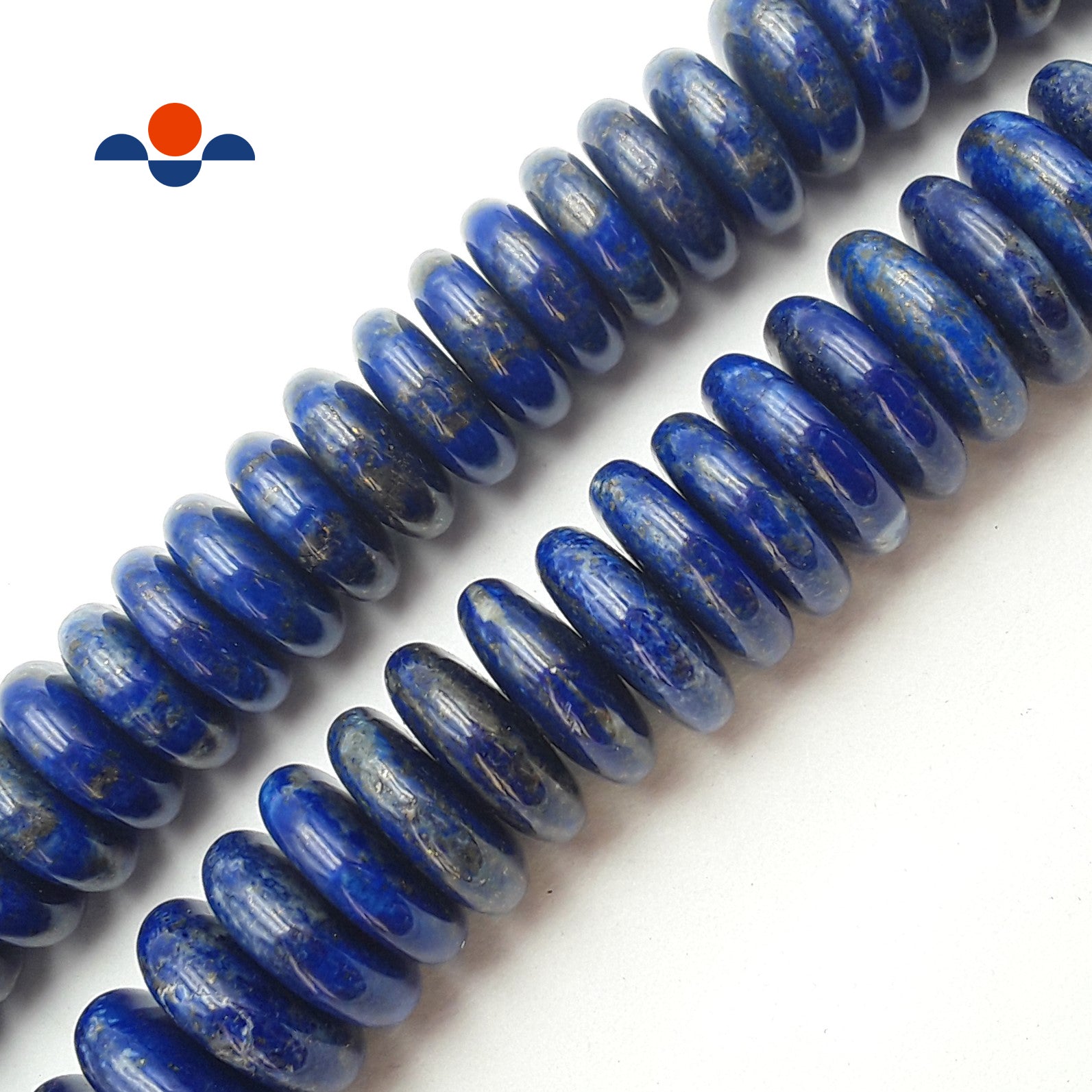 Lapis Lazuli Smooth Large Rondelle Beads 6x18mm & 6x20mm - 15.5 Inch Strand for Jewelry Making, DIY Bracelets & Necklace Designs - Perfect for Crafting, Beading Projects & Spiritual Healing Jewelry