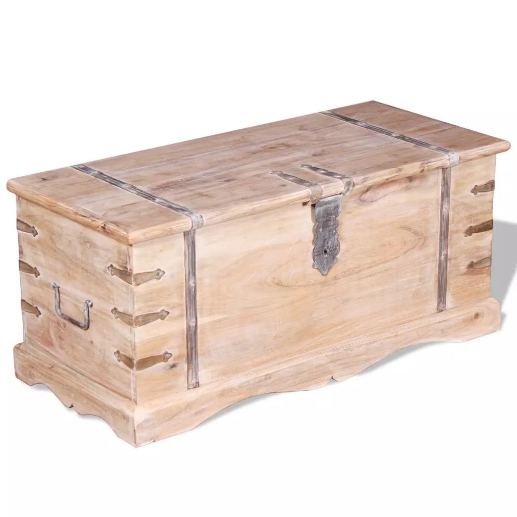 Vintage Wooden Storage Trunk - Rustic Toy Box & Home Organizer for Living Room, Bedroom, Nursery | Perfect for Kids' Toys, Blankets & Seasonal Decor Storage