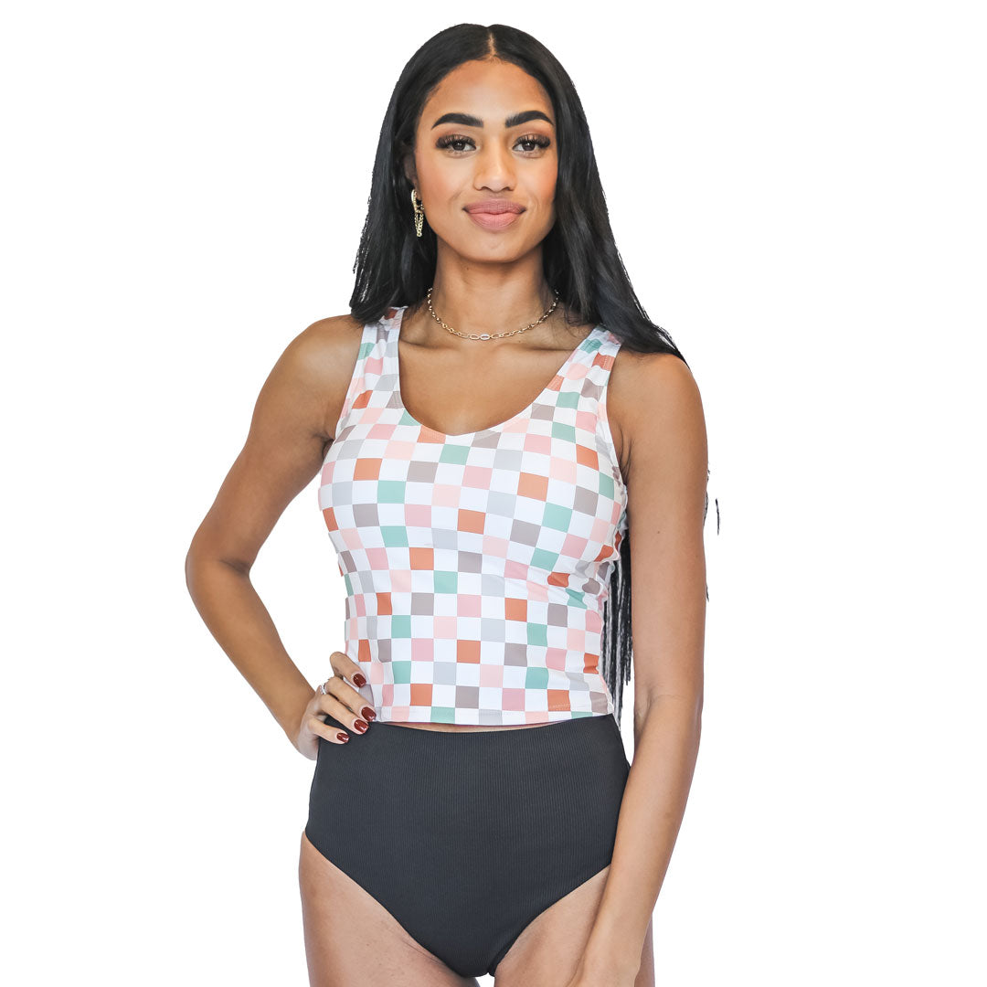 Women's V Neck Tankini Top - Flattering Swimwear for Beach & Pool - Perfect for Summer Vacations & Water Activities