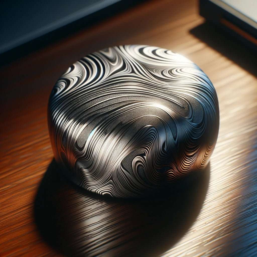 Premium Damascus Steel Paperweight - Handcrafted Office & Home Decor for Desks, Bookshelves & Gifts - Elegant Writing Accessory for Professionals & Collectors