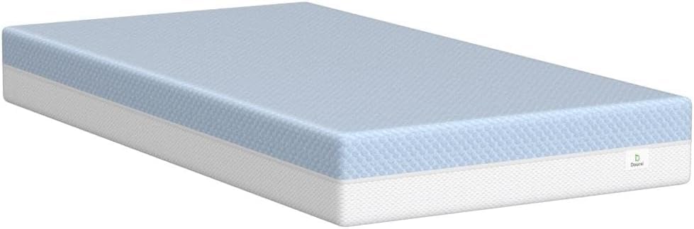 Dual-Sided Memory Foam Crib Mattress for Infants & Toddlers - Breathable 3-Layer Premium Baby Bed Mattress with Removable Washable Cover (White & Blue) | Safe & Comfortable Nursery Sleep Solution for Newborns to Toddlers
