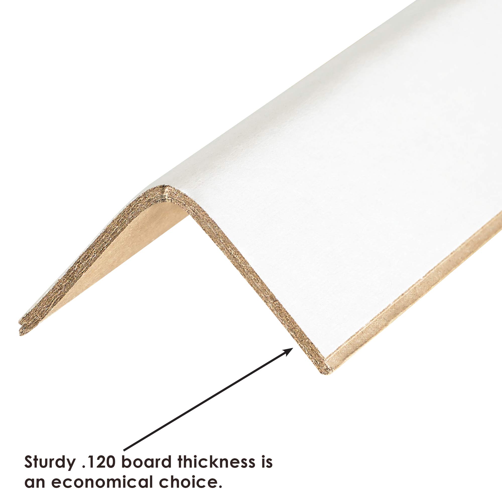 Tape Logic TLEP3372120BX White Edge Protectors - 0.120