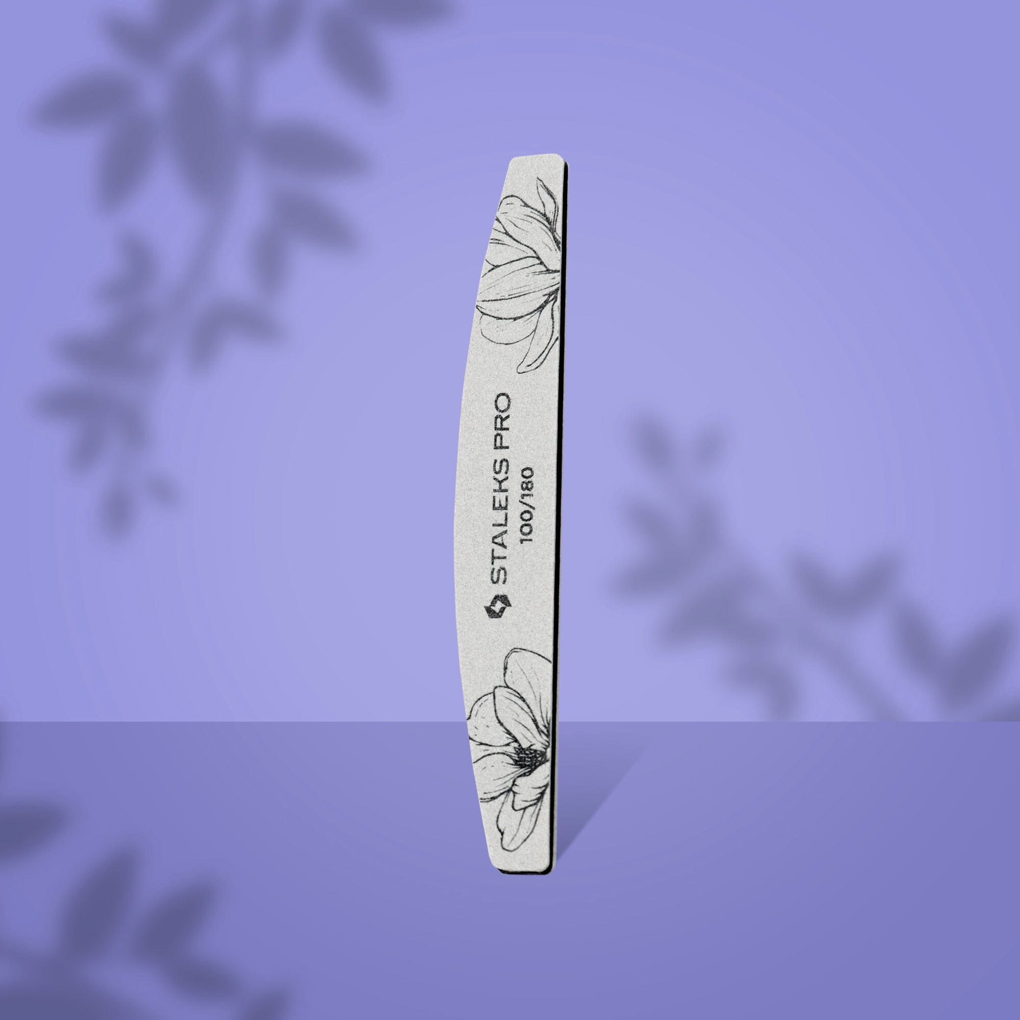 Staleks Professional Crescent Mineral Nail Files - 40 Pack, 100/180 Grit for Strong & Natural Nails - Perfect for Salons, Home Manicures & Nail Care Kits