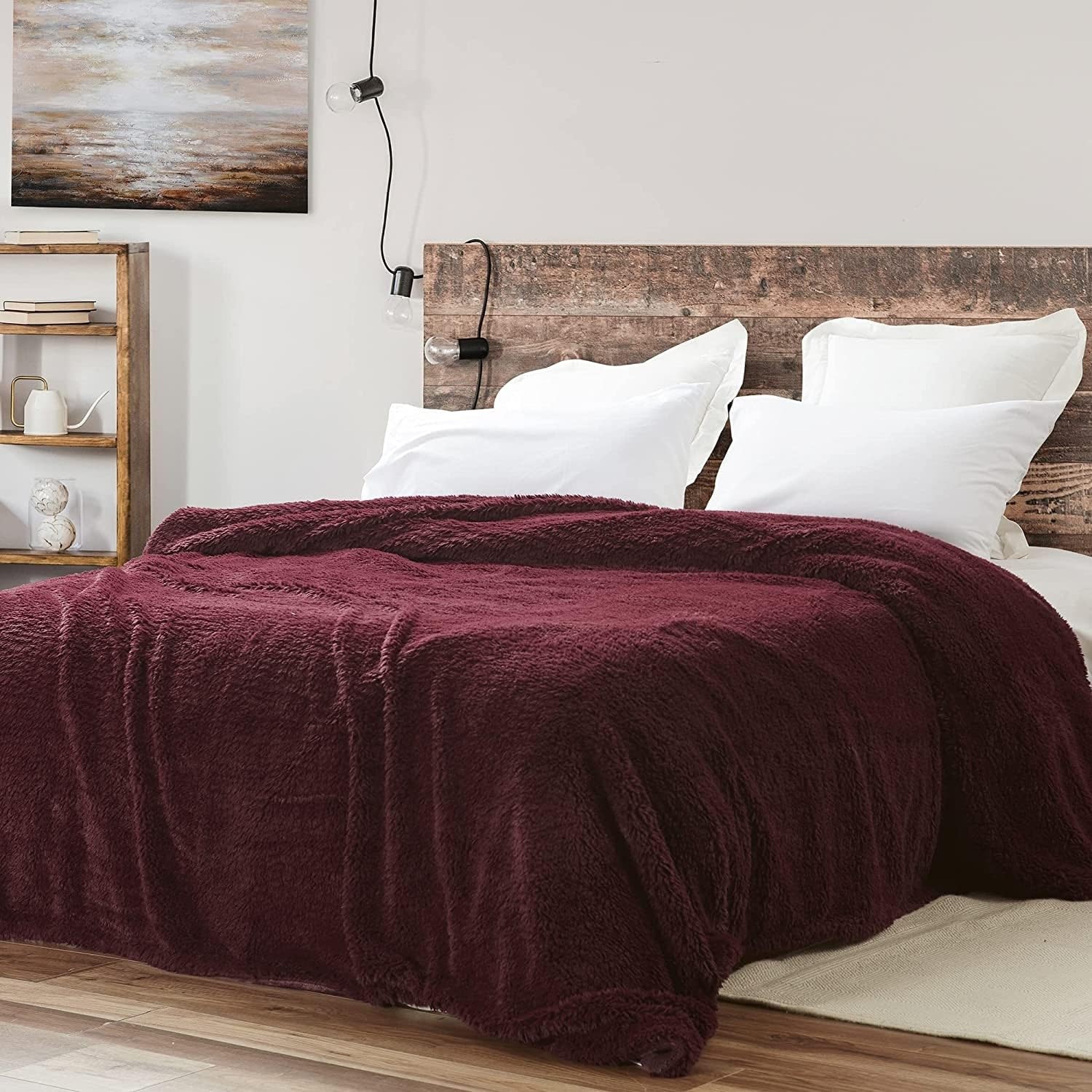 Puts This to Sleep® - Coma Inducer® Full Blanket - Burgundy Red - Ultra Soft Weighted Blanket for Deep Sleep, Anxiety Relief & Stress Reduction - Perfect for Adults, Insomnia Sufferers & Calm Relaxation at Home or Office