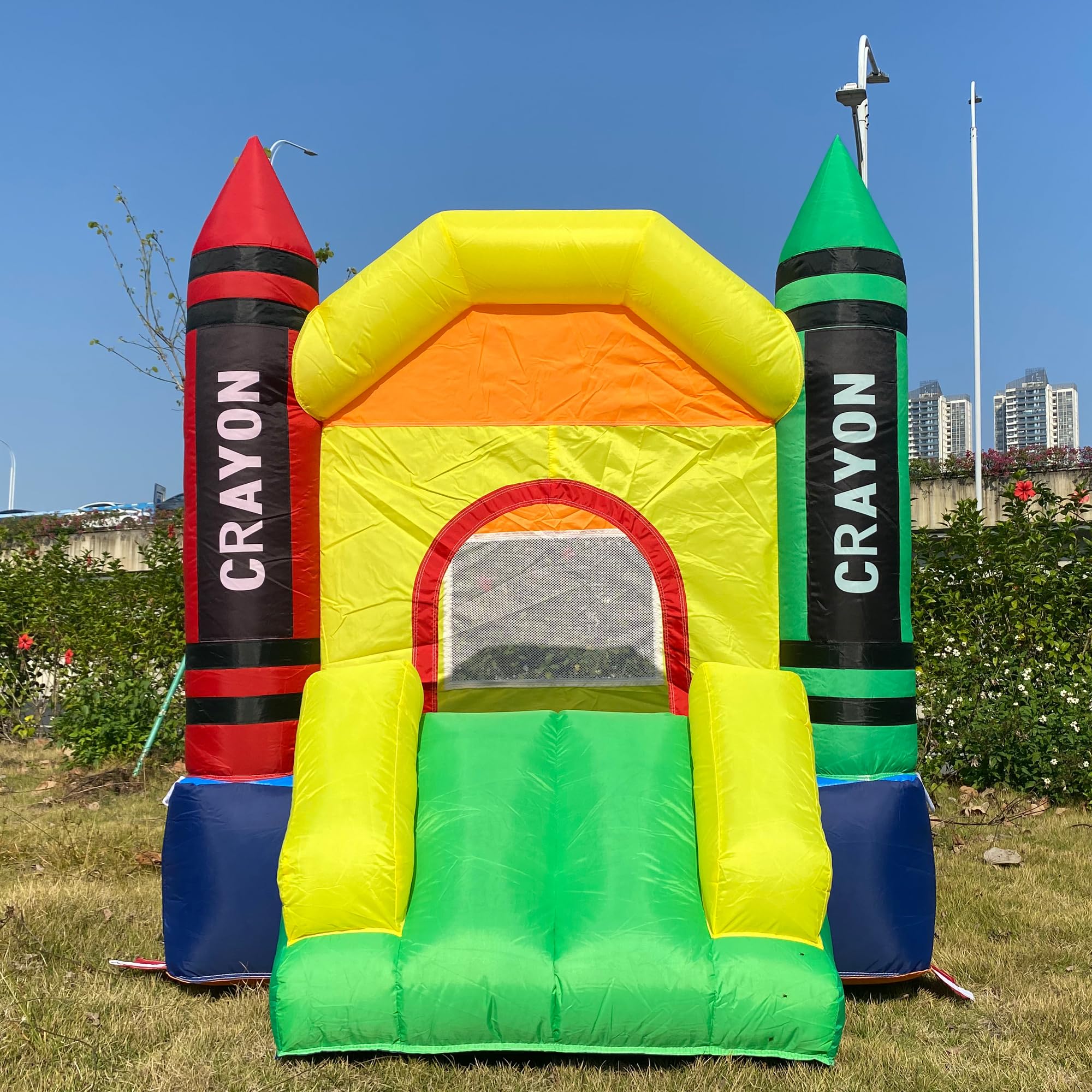 **Best Inflatable Bounce House for Kids - Indoor & Outdoor Toddler Castle with Slide, Blower, Carrying Bag & Water Bag - Perfect for Birthday Parties, Backyard Fun & Playdates**