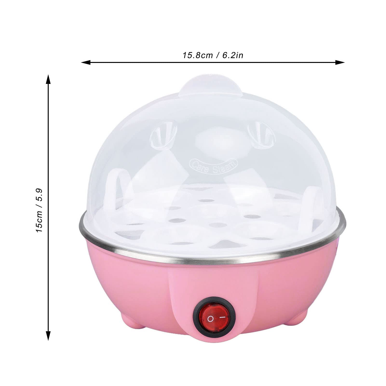 350W Electric Egg Cooker - 7 Egg Capacity Rapid Egg Boiler for Hard Boiled, Poached, Scrambled & Omelets - Auto Shut Off with Measuring Cup - Perfect for Breakfast, Meal Prep & Keto Diet