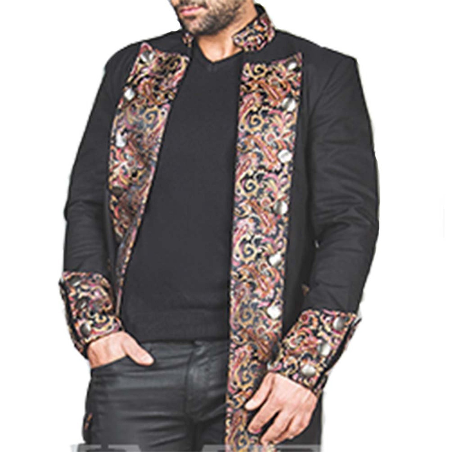 Vintage Handmade Cotton Tailcoat Jacket for Men - Elegant Embroidered Frock Coat | Formal Wear for Weddings, Parties & Special Occasions