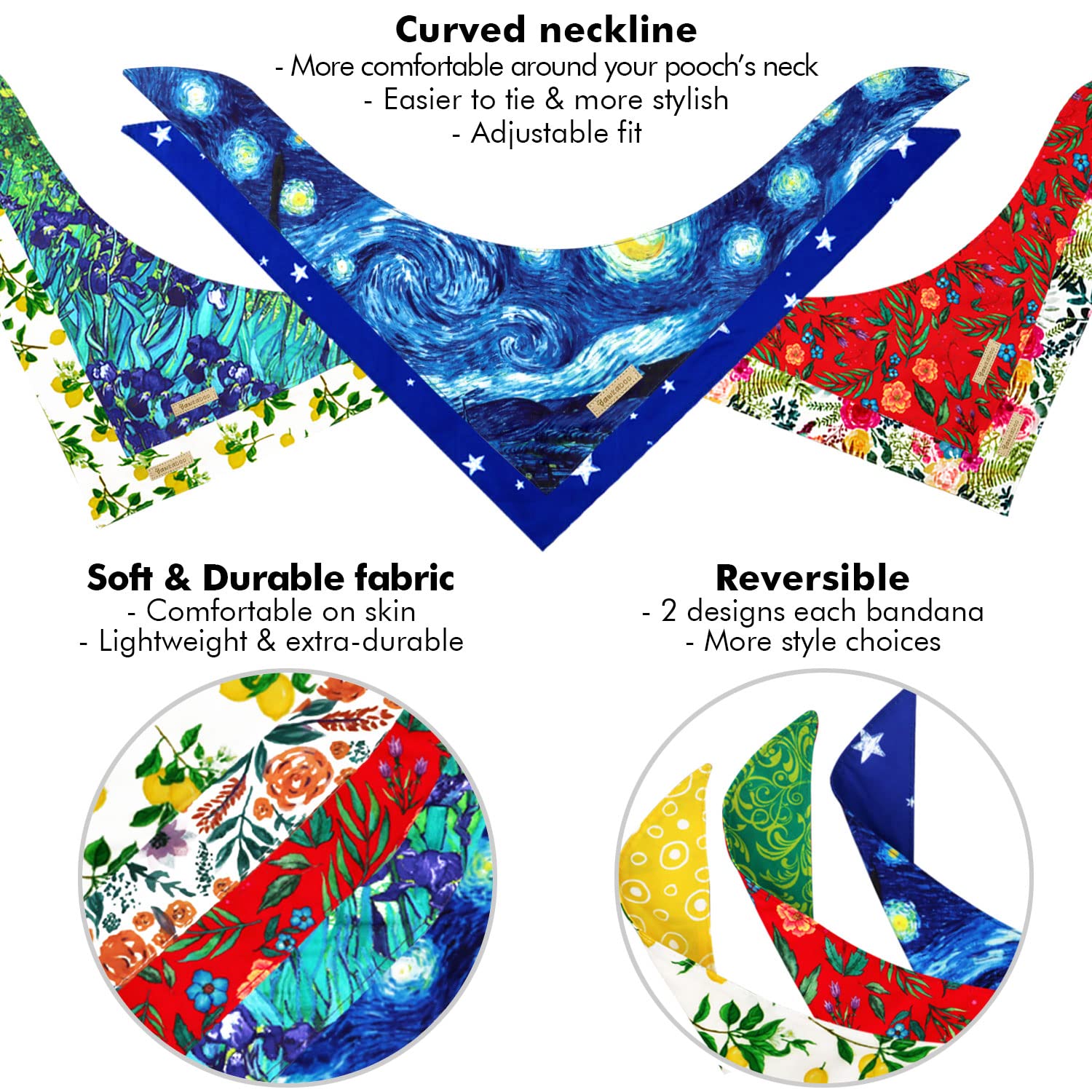 Reversible Pom Pom Dog Bandanas with Matching Hair Bow - Soft & Durable Pet Bibs & Scarves for Small to Medium Dogs - Adjustable Fit for Boys & Girls - Perfect for Holidays, Birthdays & Daily Walks