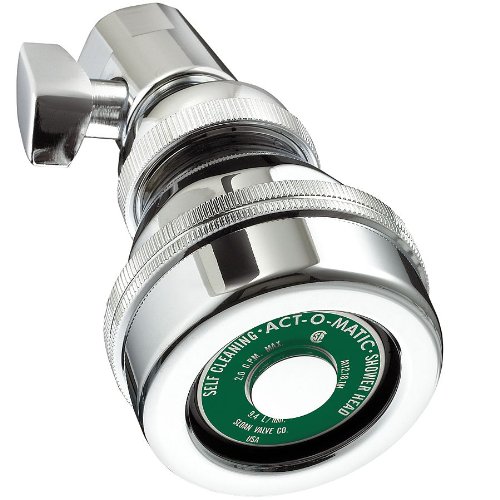 Sloan Brass Shower Head 2.0 GPM - High Pressure Water Saving Showerhead with Adjustable Spray Patterns - Perfect for Bathroom, Spa, and Home Renovation (Model AC11-2.0)