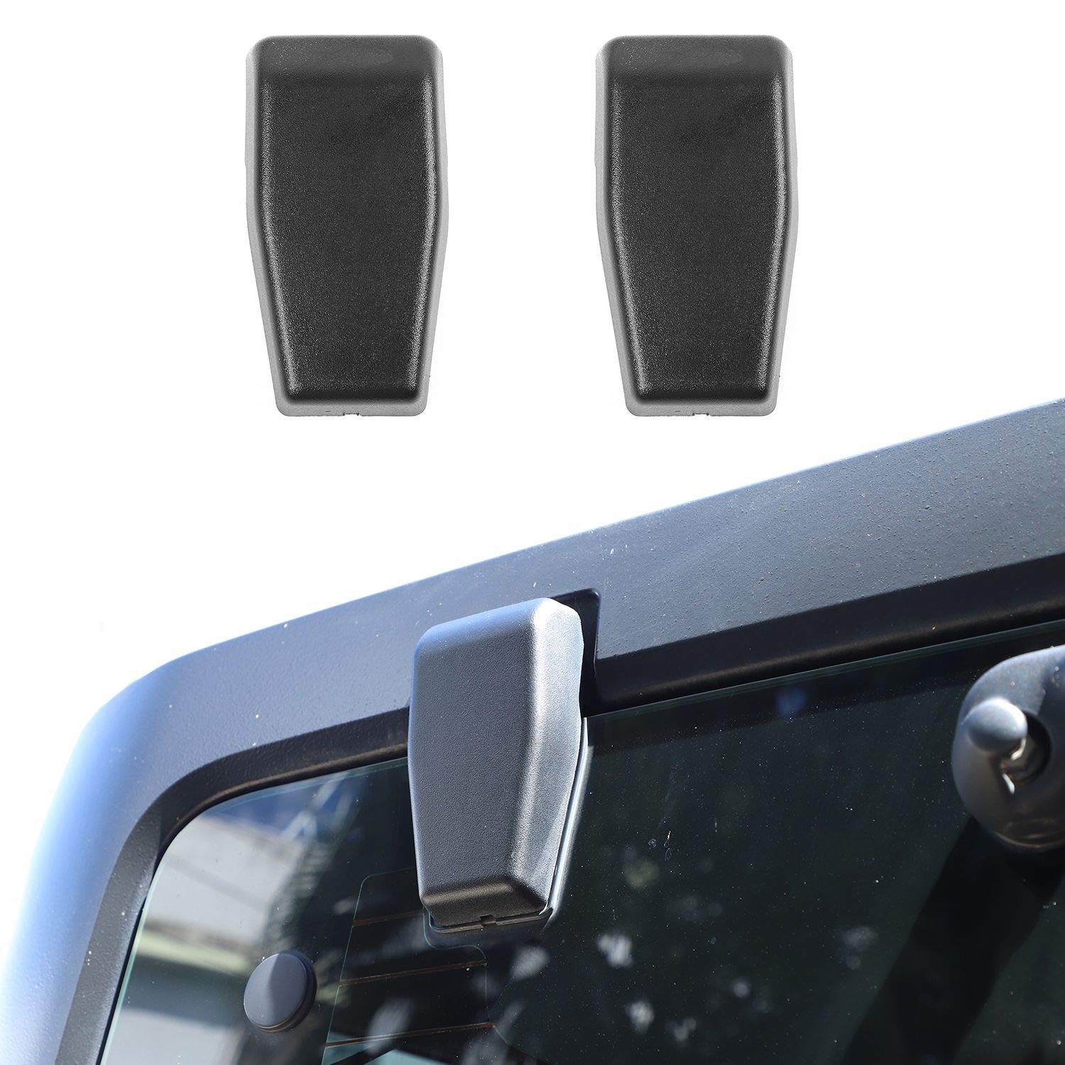 Jeep JK Rear Window Hinge Covers (Right & Left) - Tailgate Rear Door Hinge Cover Trim for 2007-2018 Jeep Wrangler JK JKU - Exterior Accessories - Black (2pcs) - Perfect for Off-Road Protection & Style Enhancement