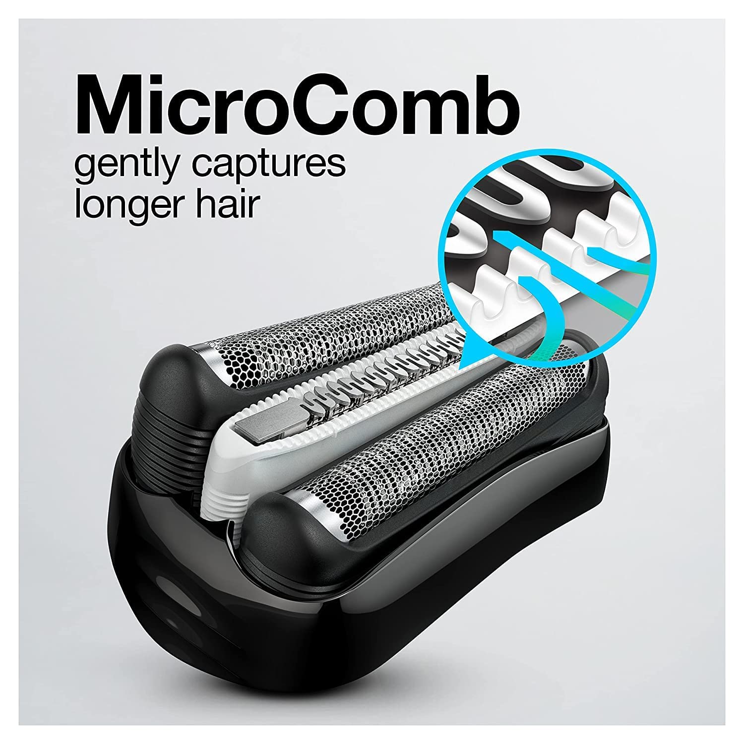 Braun Series 3 Replacement Shaver Head 21B - Compatible with Braun 300s & 310s Electric Razors - Precision Trimmer Blades for Smooth Shaving at Home or Travel