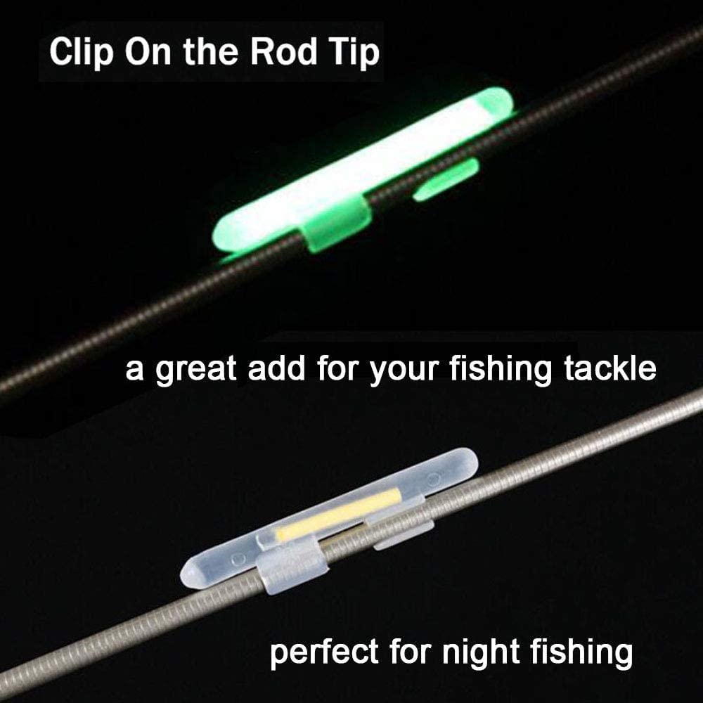 100pcs Green Fluorescent Fishing Glow Sticks for Night Fishing - 2.7x3.2mm Rod Tip Lights, Floating Glow Sticks for Enhanced Visibility in Low Light Conditions - Perfect for Night Fishing, Camping, and Emergency Signaling