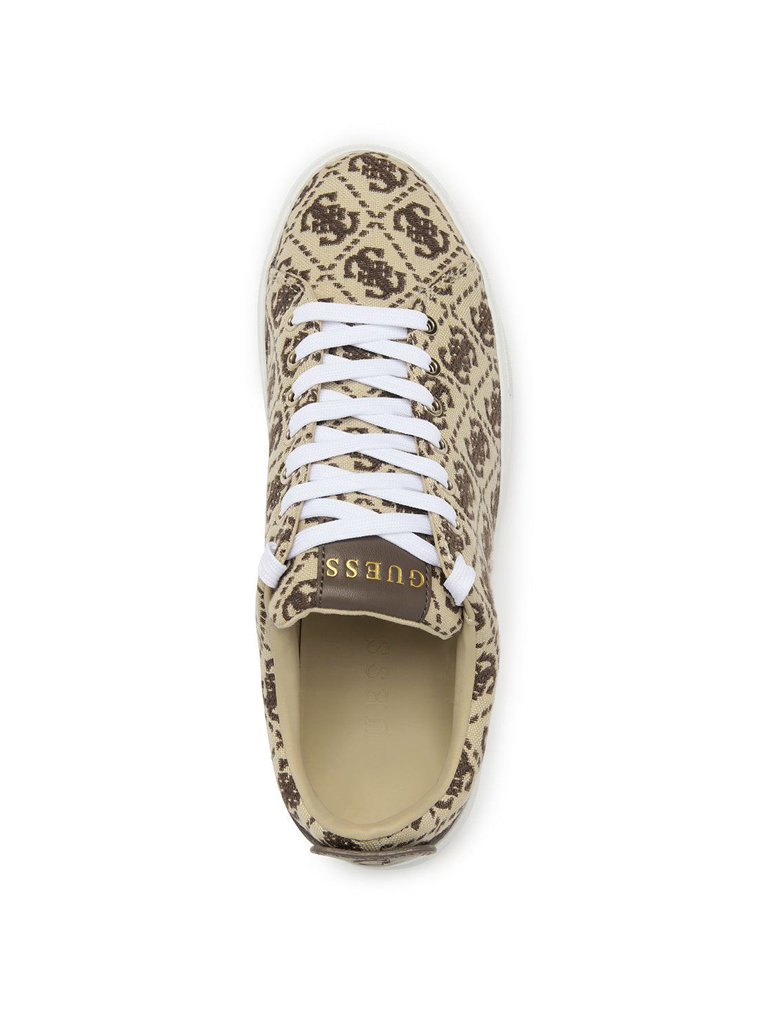 Gianele Brown Logo Low Top Sneakers for Men & Women - Casual Comfortable Walking Shoes for Everyday Wear, Gym, and Outdoor Activities