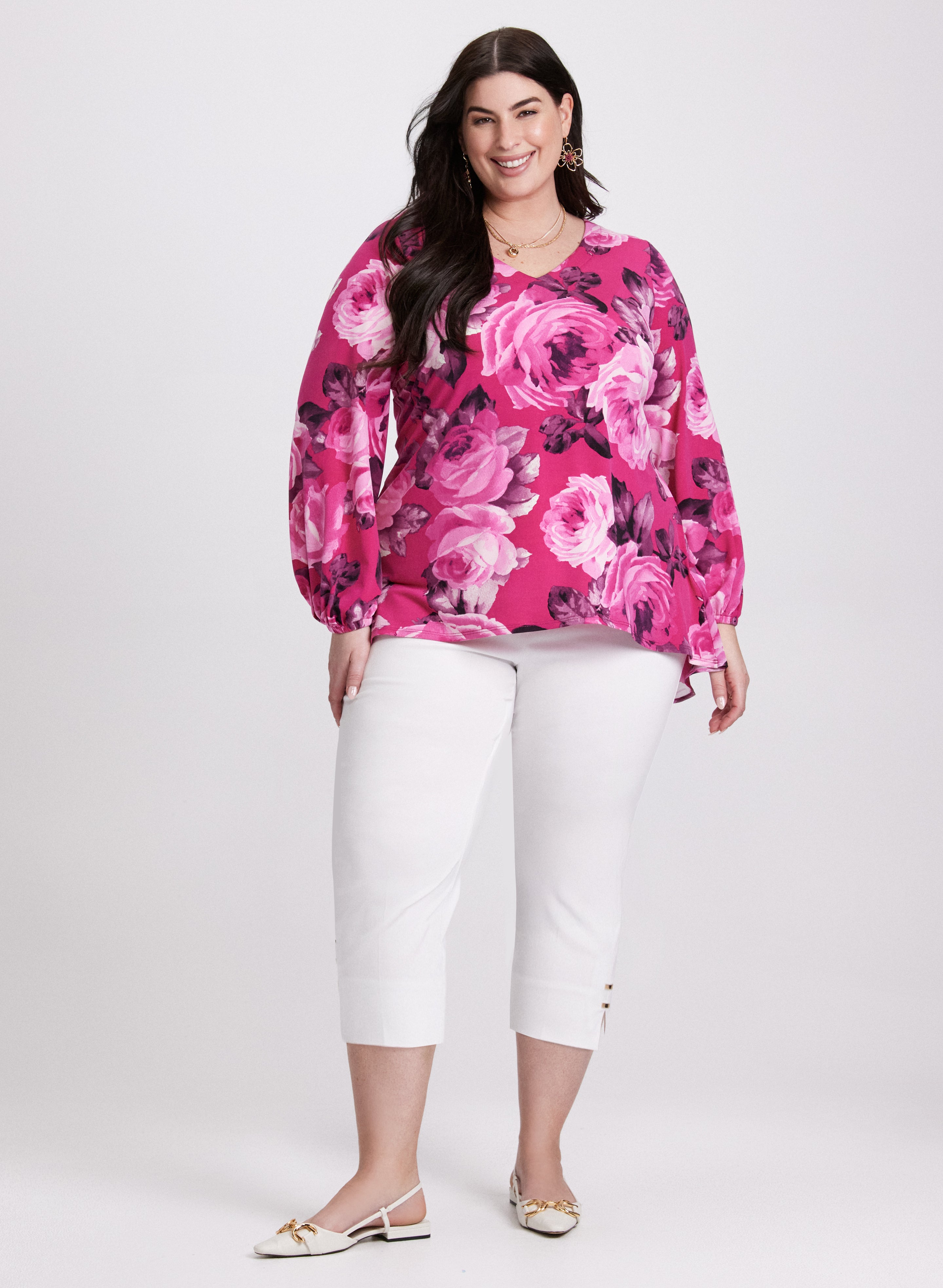 Elegant Balloon Sleeve Floral Print Tunic Top for Women | Summer Boho Blouse | Perfect for Beach, Party & Casual Outfits