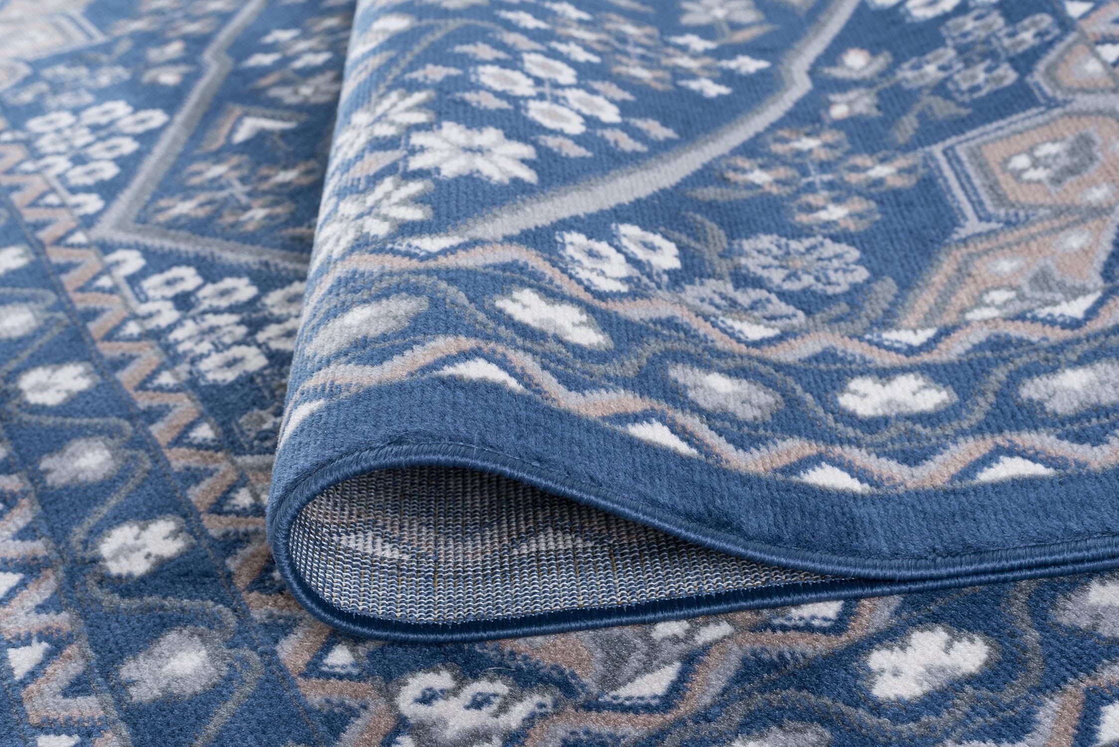 Tayse Logan Navy 8x10 Rectangle Area Rug - Traditional Oriental Design for Living Room, Bedroom, Dining Room - Soft & Durable - 7'10
