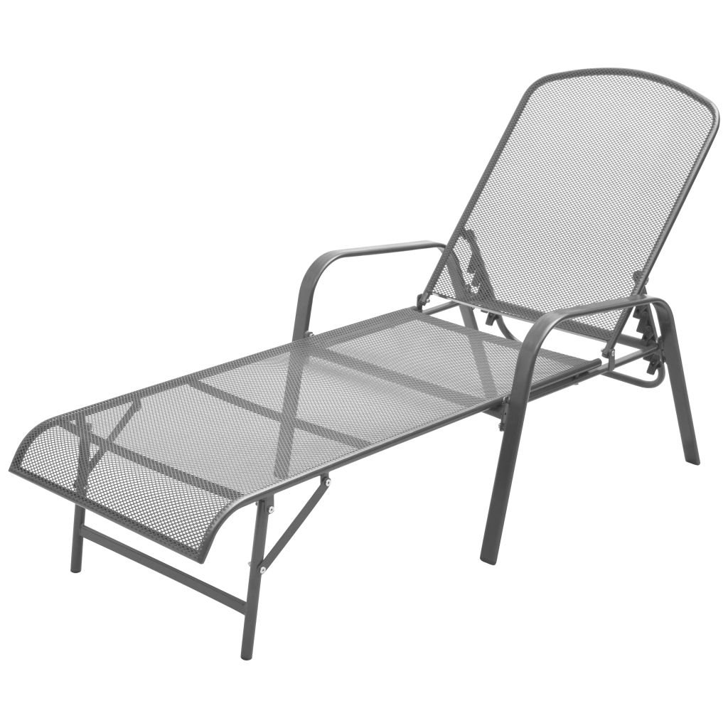 Adjustable Outdoor Chaise Lounge Chair with Steel Frame - Reclining Sun Lounger Bed for Pool, Patio & Garden - Powder-Coated Durable Patio Furniture for Backyard, Deck & Beach Relaxation