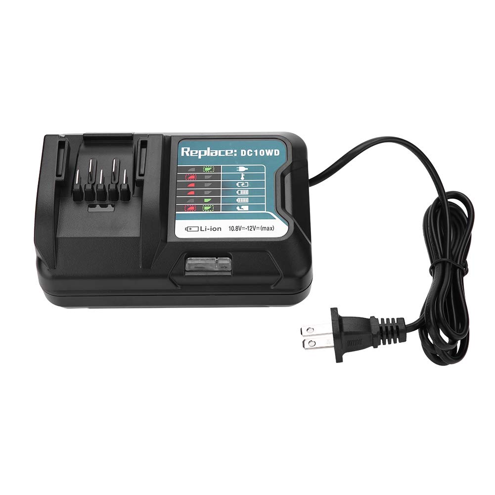 Intelligent Fast Battery Charger for 10.8V 12V DC10WD/BL1015 - 100-240V Universal Charger with US Plug - Perfect for Power Tools, Electric Vehicles & Home Appliances