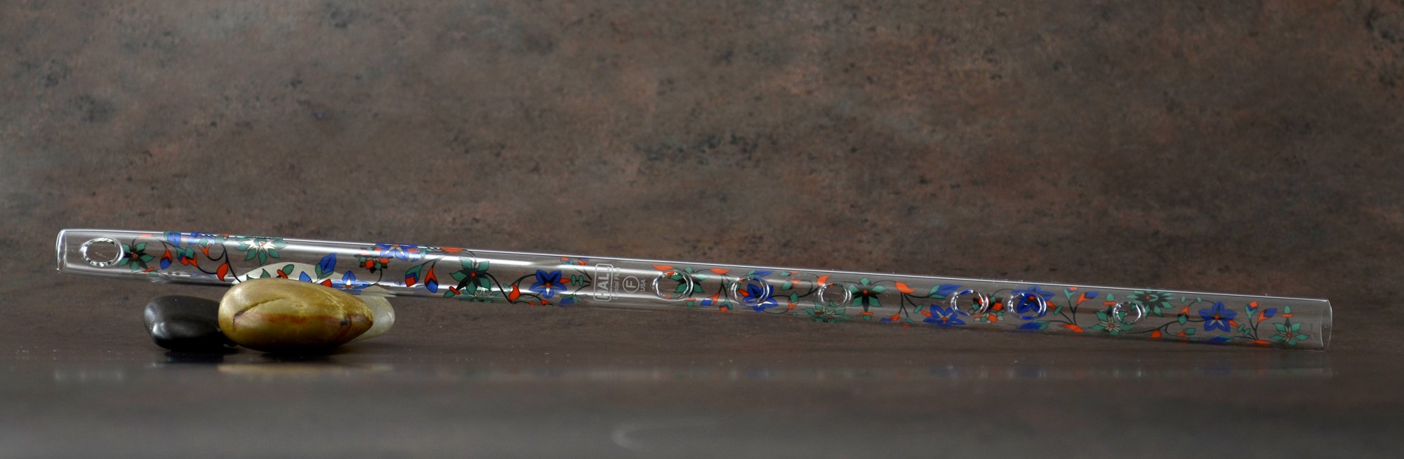 Hall Crystal Flute 11905 - Professional Inline Glass Flute in F Key - Elegant Taj Mahal Design - Perfect for Classical Music Performances, Wedding Ceremonies & Special Occasions