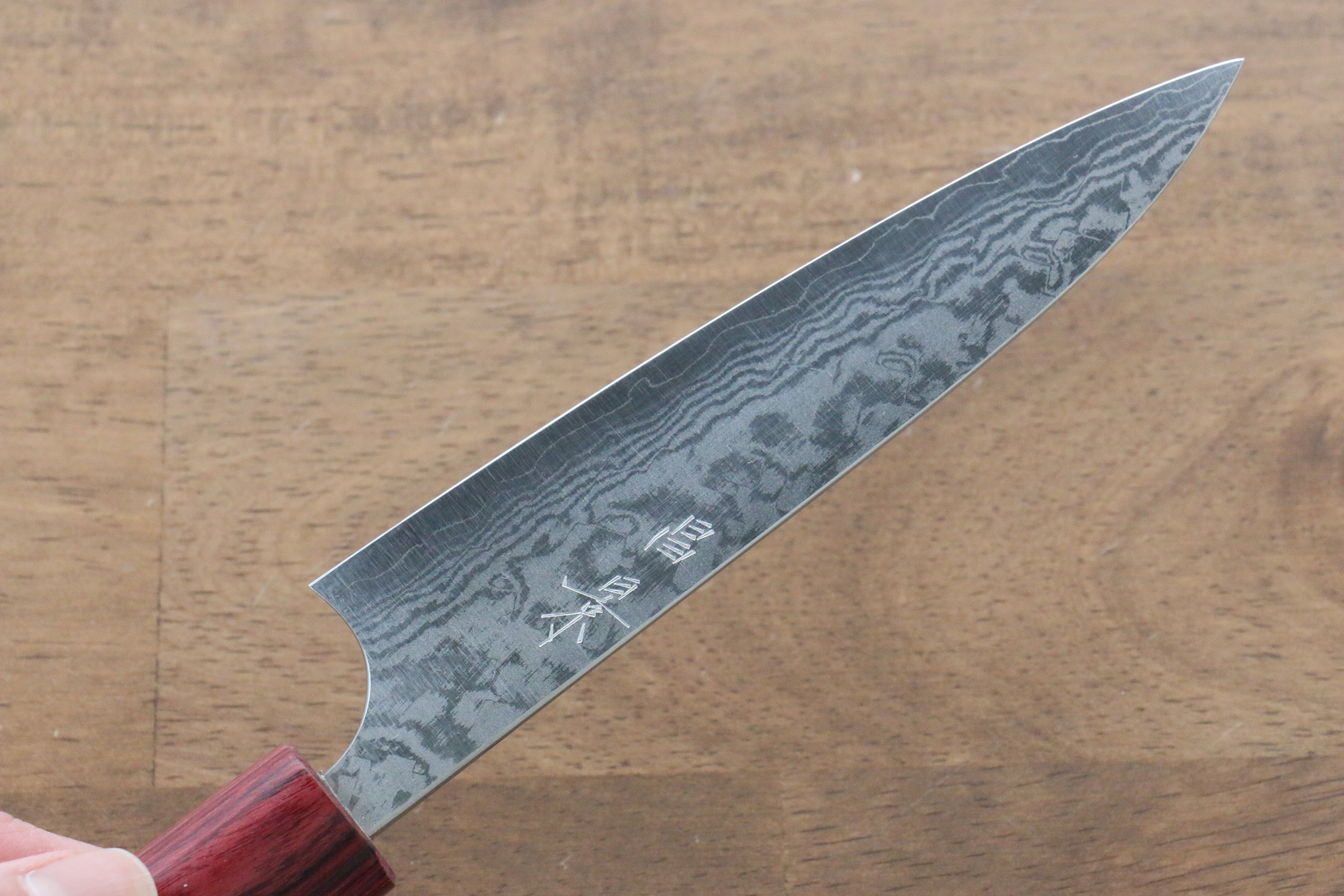 Masakage Kiri VG10 Damascus 120mm Petty Knife - Japanese Utility Kitchen Knife with Magnolia Wood Handle - Perfect for Slicing, Peeling & Precision Cutting Fruits, Vegetables & Boneless Meat